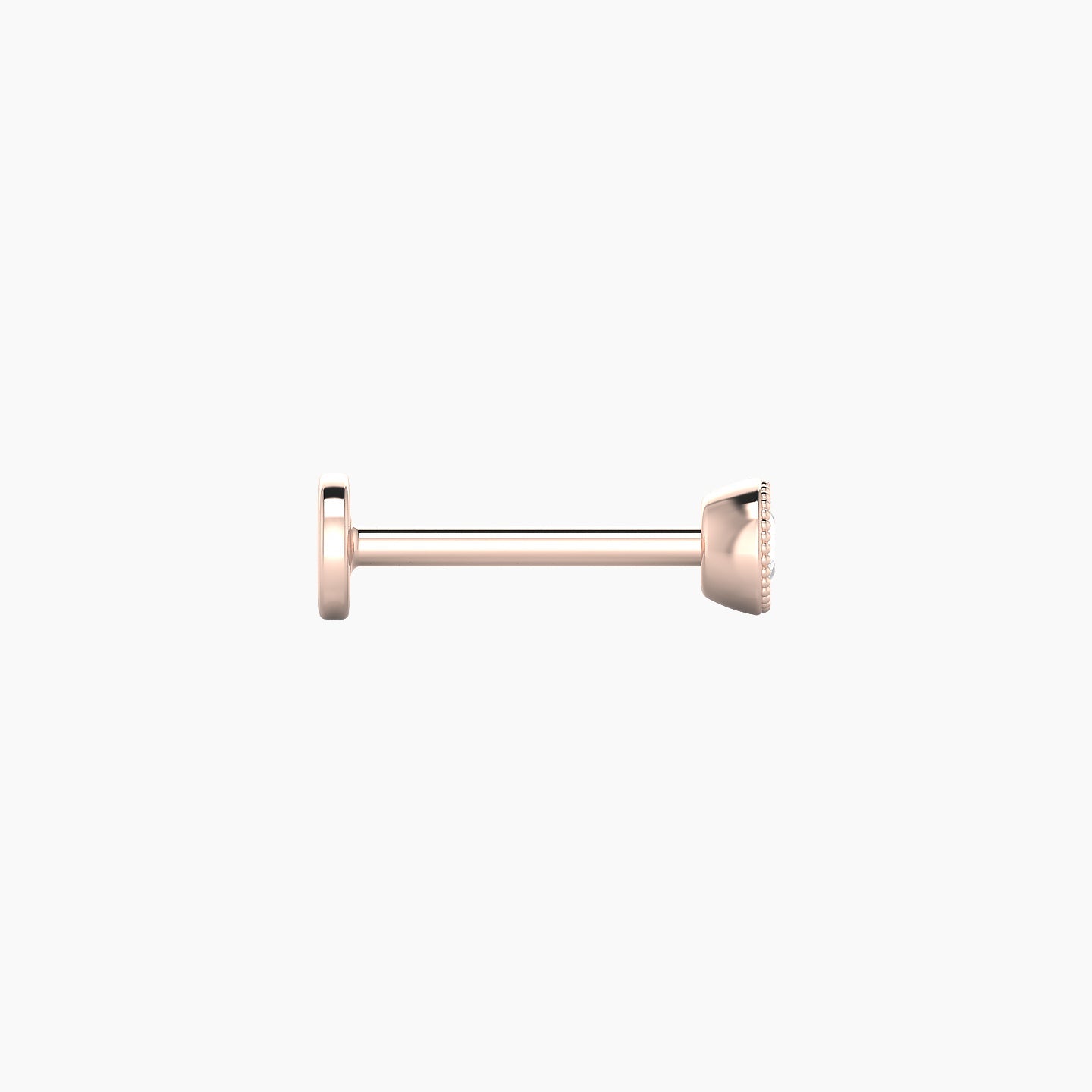 Aya | 18k Rose Gold 3.5 mm 8 mm Round Diamond Piercing