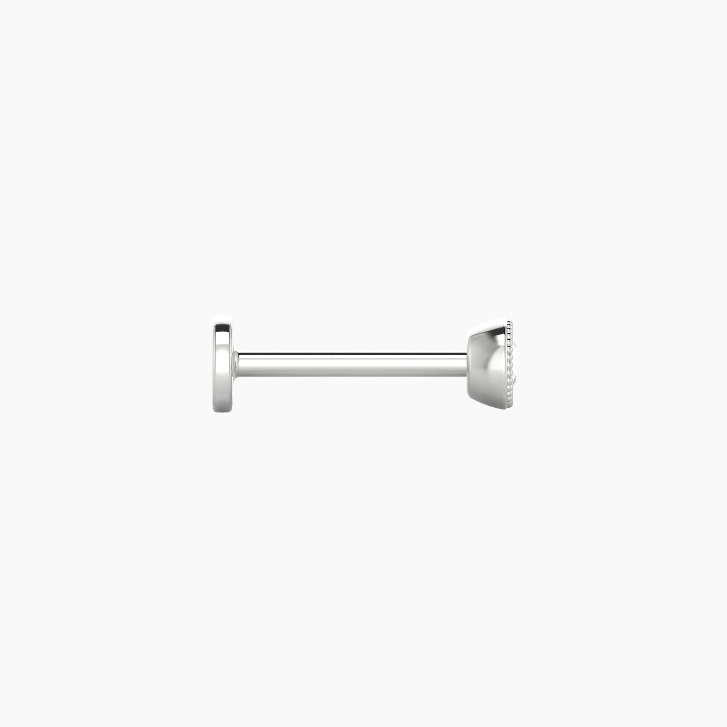 Aya | 18k White Gold 3.5 mm 8 mm Round Diamond Piercing