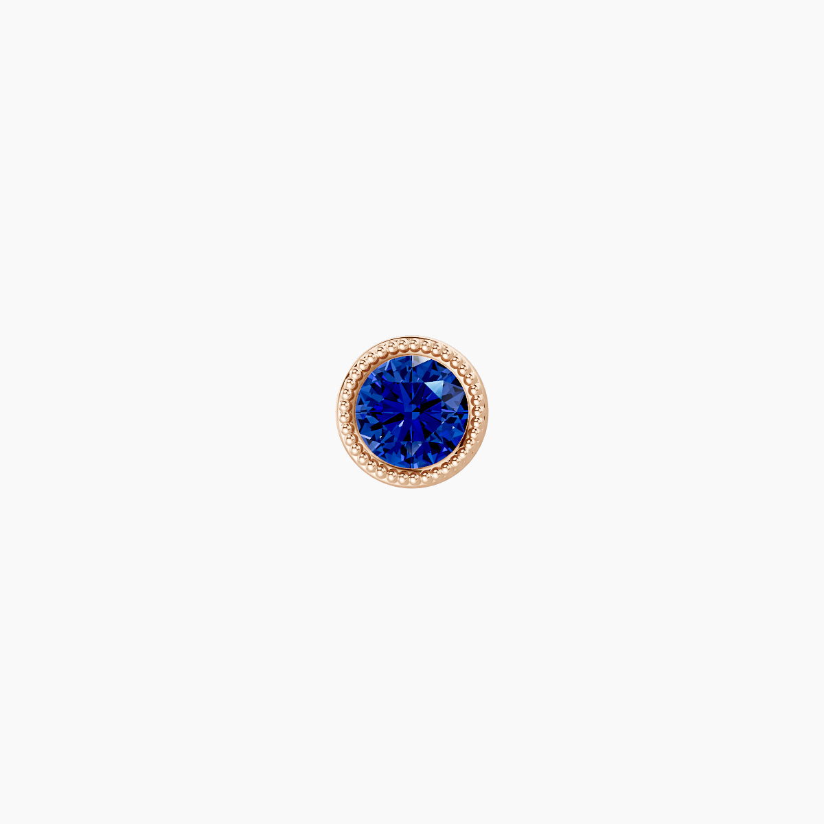 Aya | 18k Rose Gold 5 mm 4 mm Round Sapphire Nose Piercing