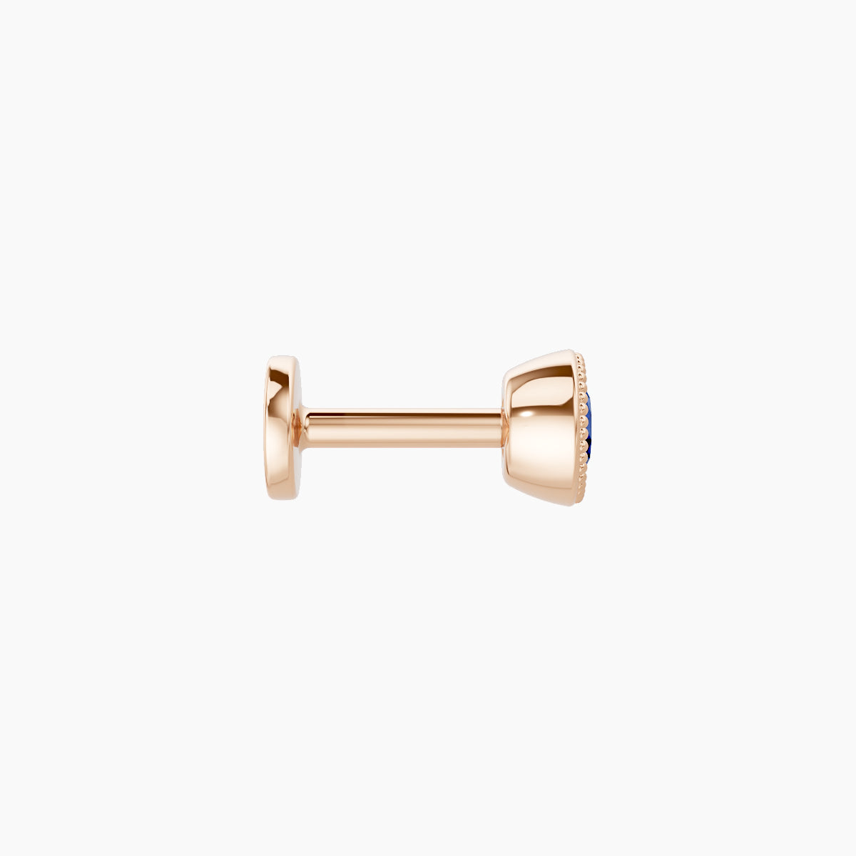 Aya | 18k Rose Gold 5 mm 4 mm Round Sapphire Nose Piercing