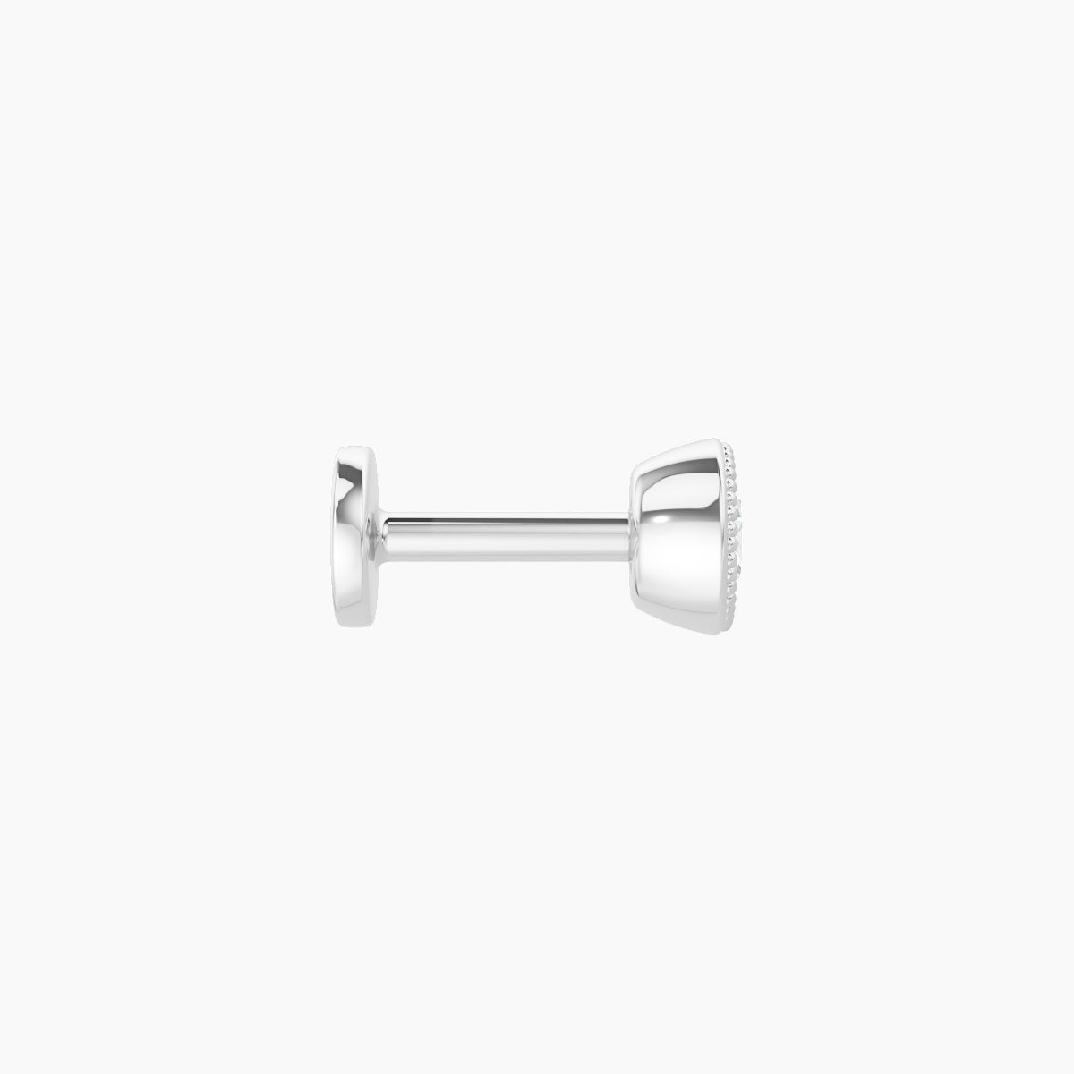 Aya | 18k White Gold 4 mm 5 mm Round Diamond Nose Piercing