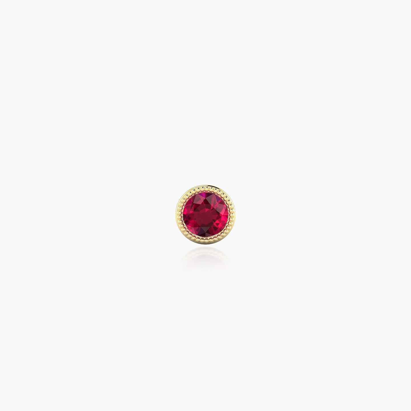 Aya | 18k Yellow Gold 5 mm 4 mm Round Ruby Nostril Piercing