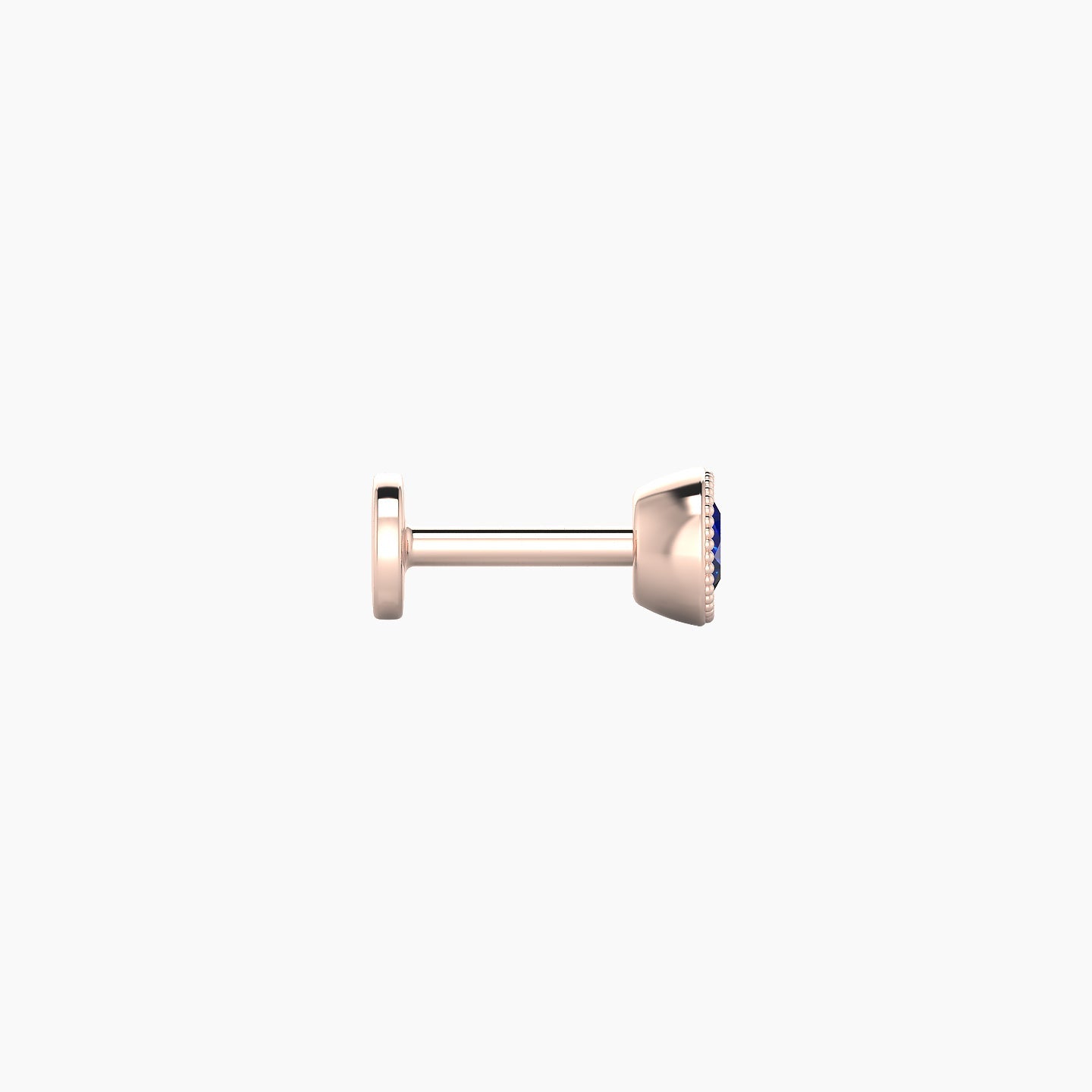 Aya | 18k Rose Gold 5 mm 4 mm Round Sapphire Nostril Piercing