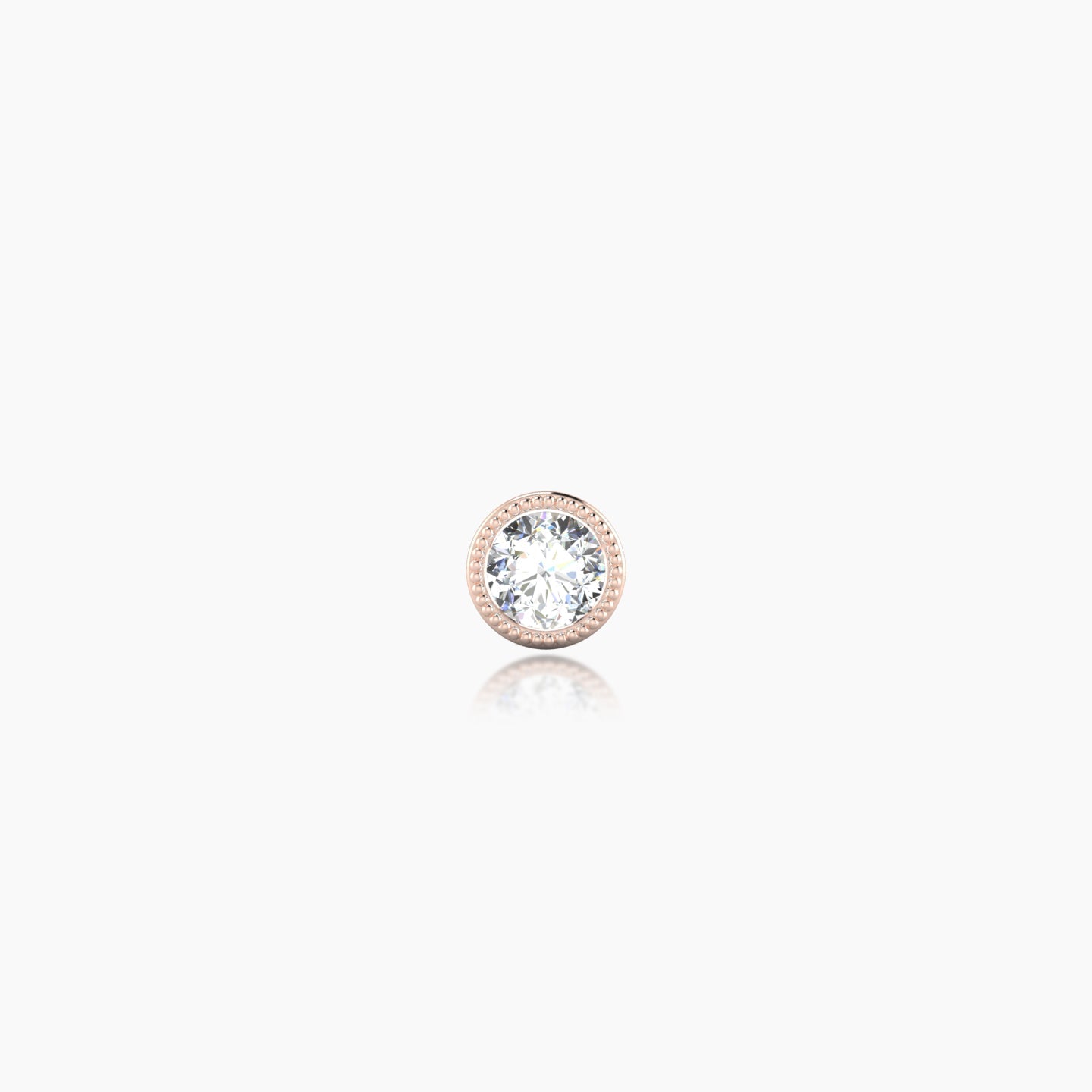 Aya | 18k Rose Gold 4 mm 5 mm Round Diamond Piercing