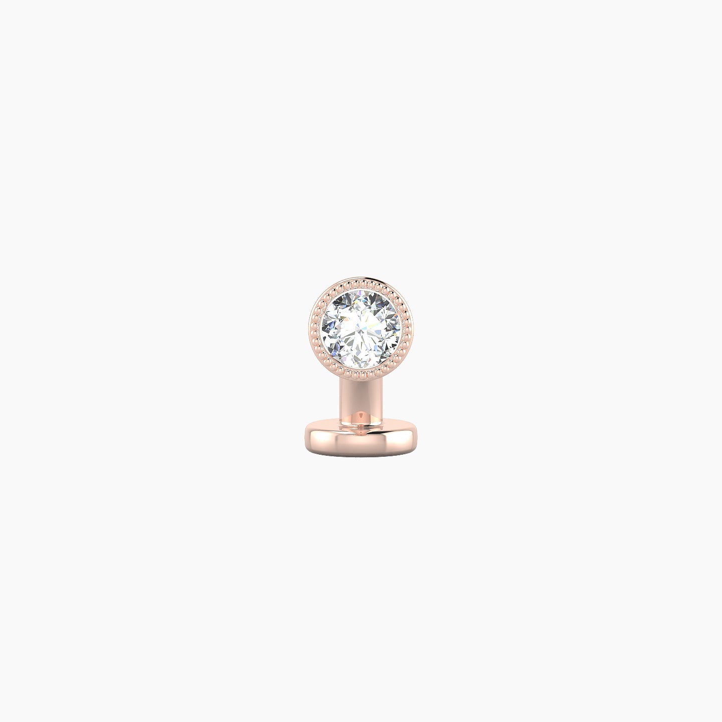 Aya | 18k Rose Gold 4 mm 6 mm Round Diamond Floating Navel Piercing