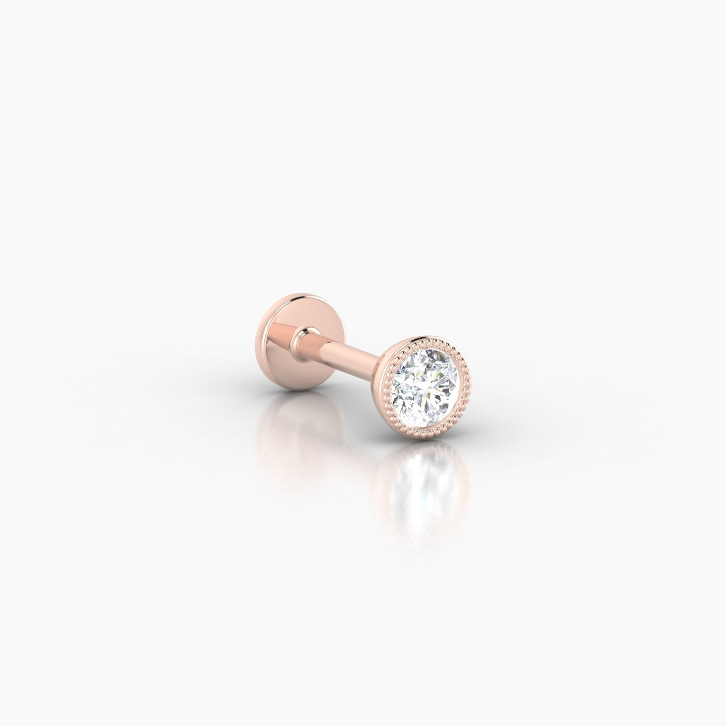 Aya | 18k Rose Gold 4 mm 6.5 mm Round Diamond Piercing