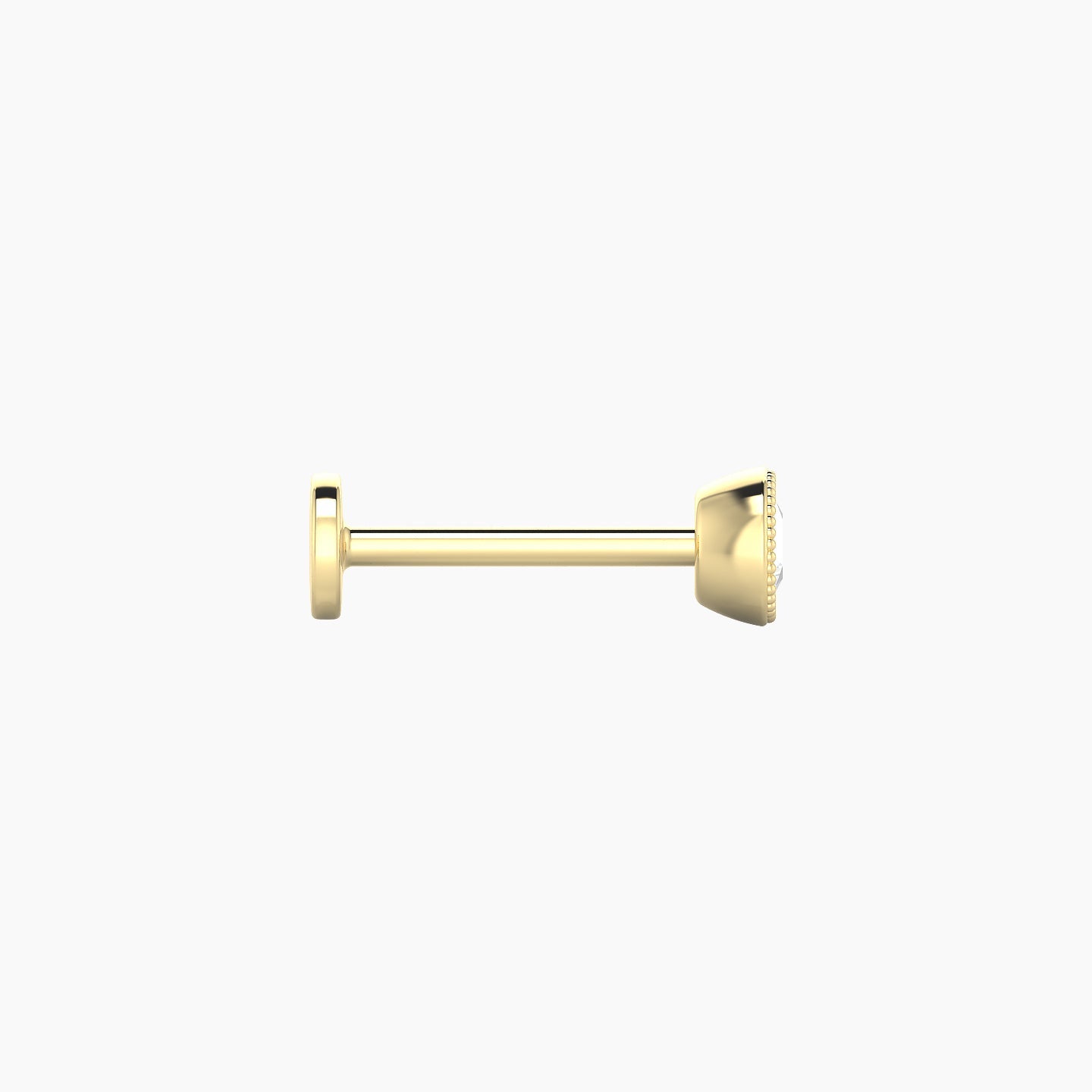 Aya | 18k Yellow Gold 4 mm 8 mm Round Diamond Piercing