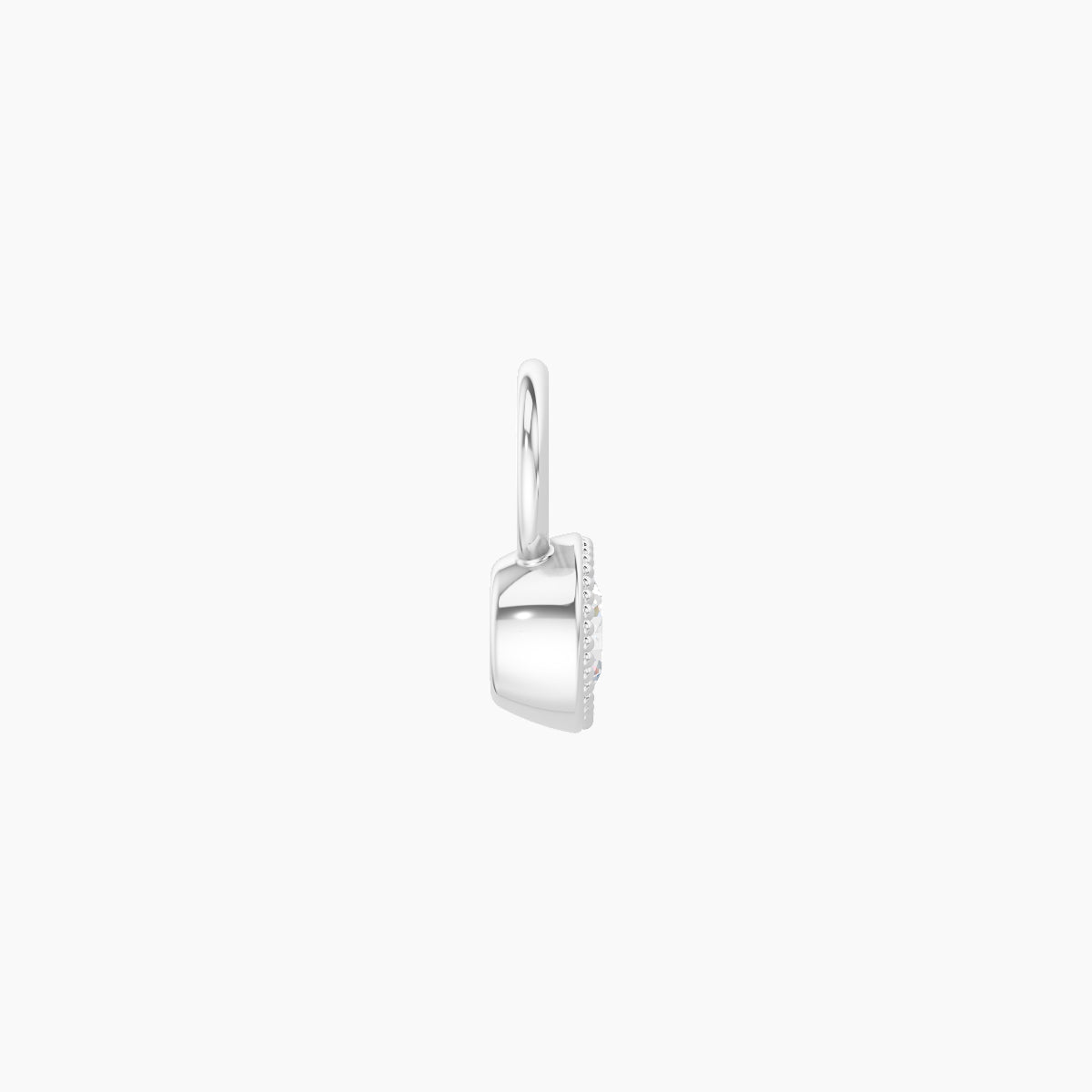 Aya | 18k White Gold 4 mm Round Diamond Charm