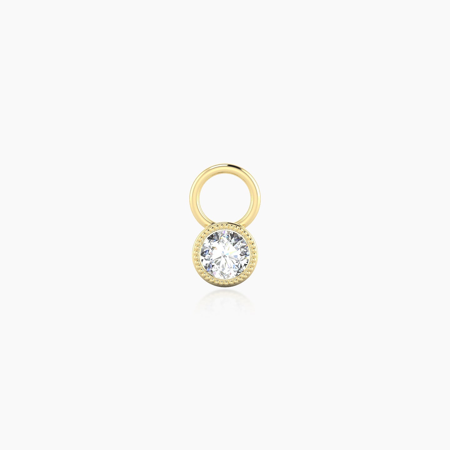 Aya | 18k Yellow Gold 4 mm Round Diamond Charm