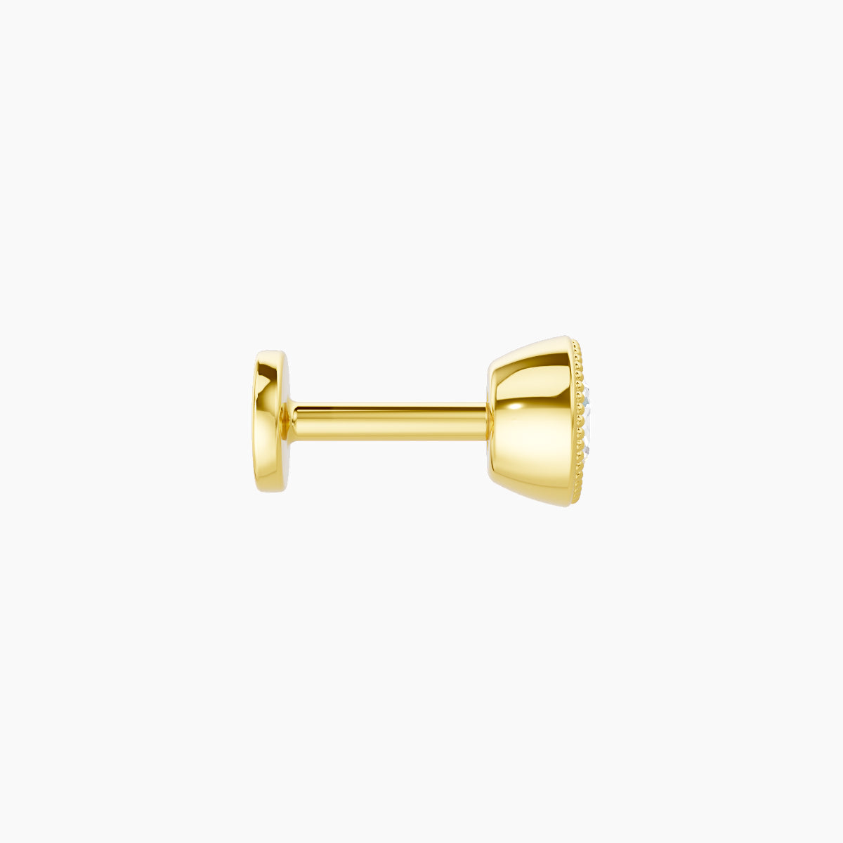 Aya | 18k Yellow Gold 4.5 mm 5 mm Round Diamond Nose Piercing