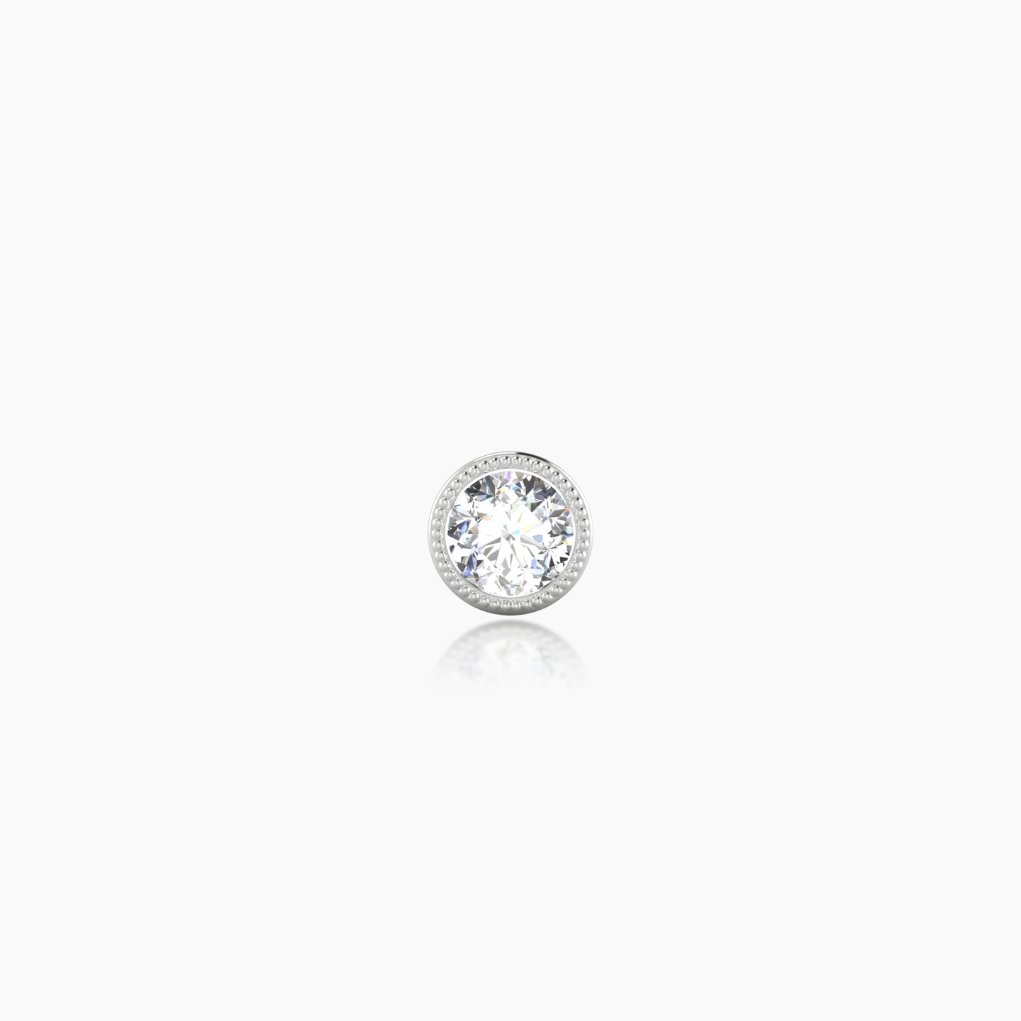 Aya | 18k White Gold 4.5 mm 5 mm Round Diamond Piercing