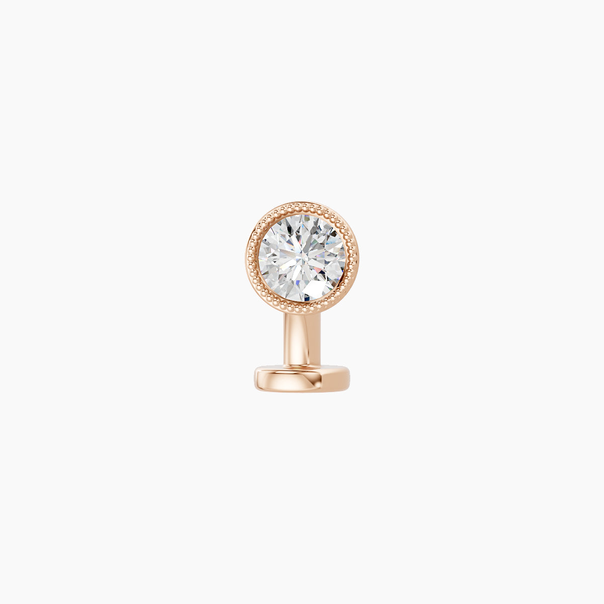 Aya | 18k Rose Gold 4.5 mm 6 mm Round Diamond Floating Navel Piercing