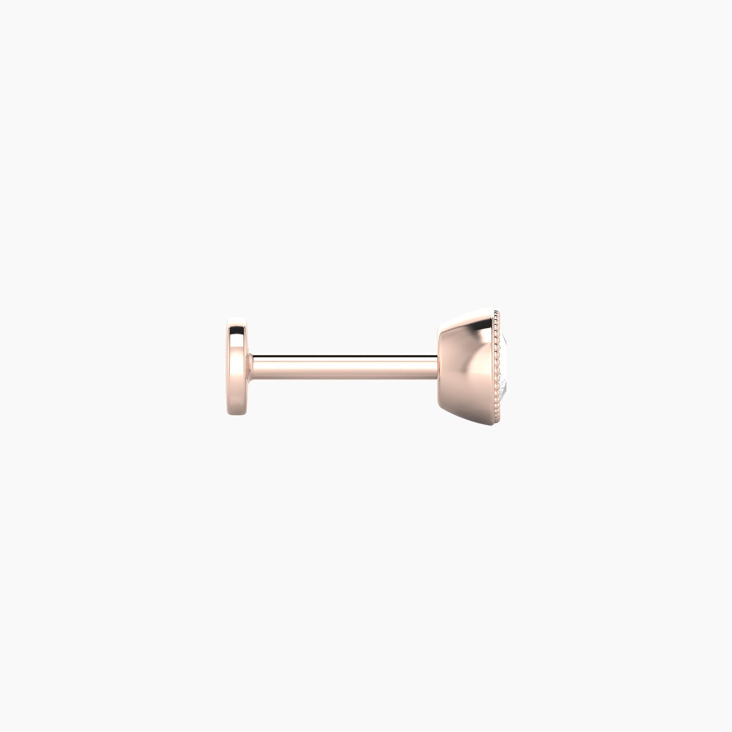 Aya | 18k Rose Gold 4.5 mm 6.5 mm Round Diamond Piercing