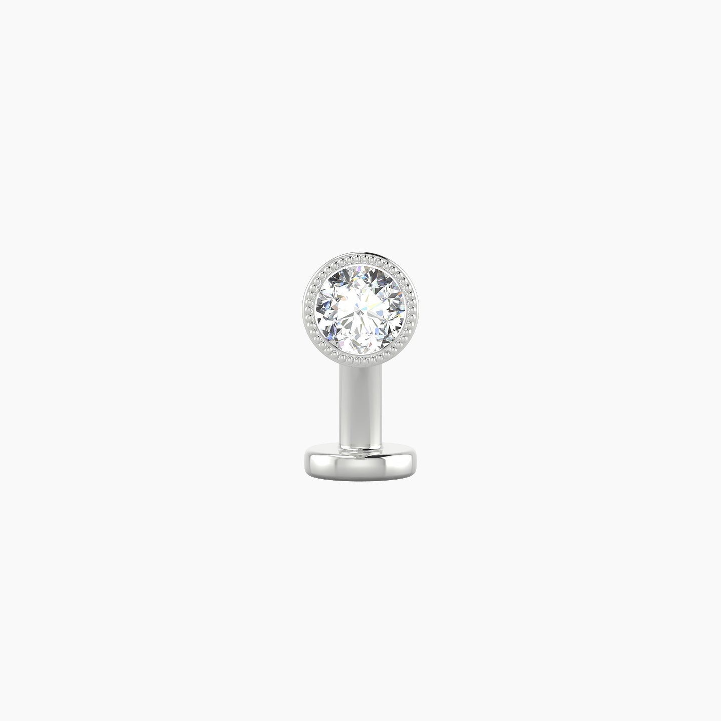 Aya | 18k White Gold 4.5 mm 8 mm Round Diamond Floating Navel Piercing