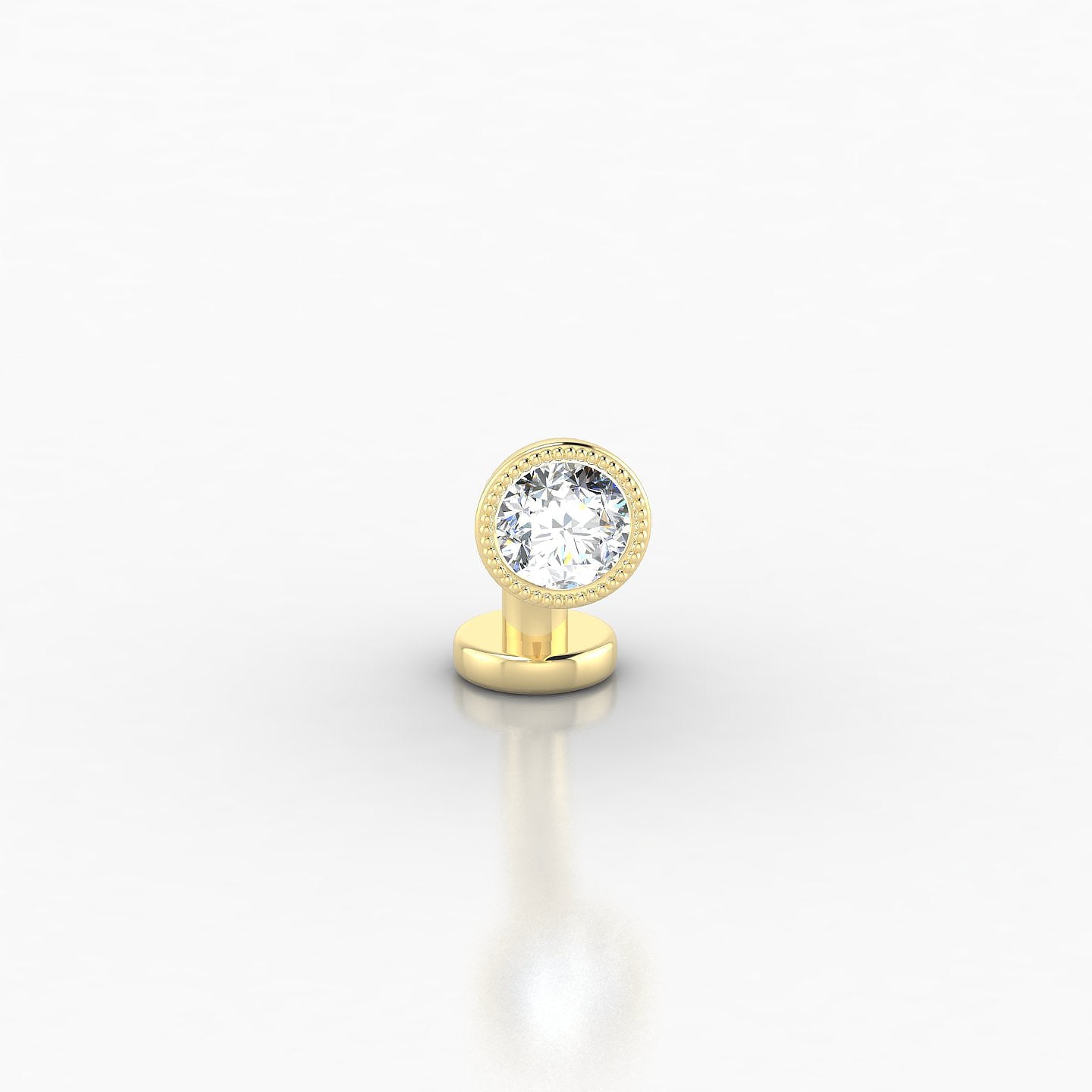 Aya | 18k Yellow Gold 8 mm 4.5 mm Round Diamond Floating Navel Piercing
