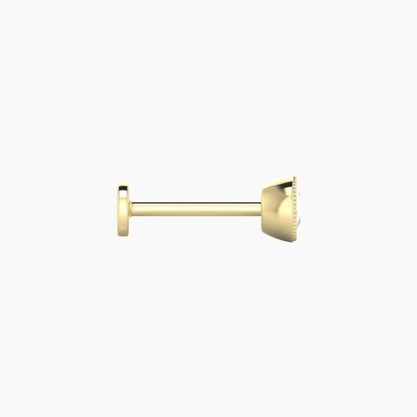 Aya | 18k Yellow Gold 4.5 mm 8 mm Round Diamond Piercing