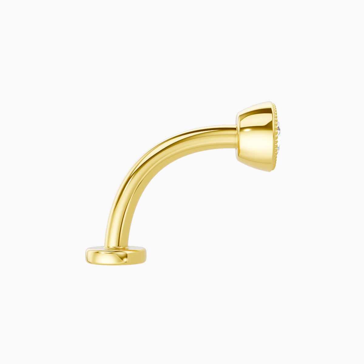 Aya | 18k Yellow Gold 5 mm 10 mm Round Diamond Floating Navel Piercing
