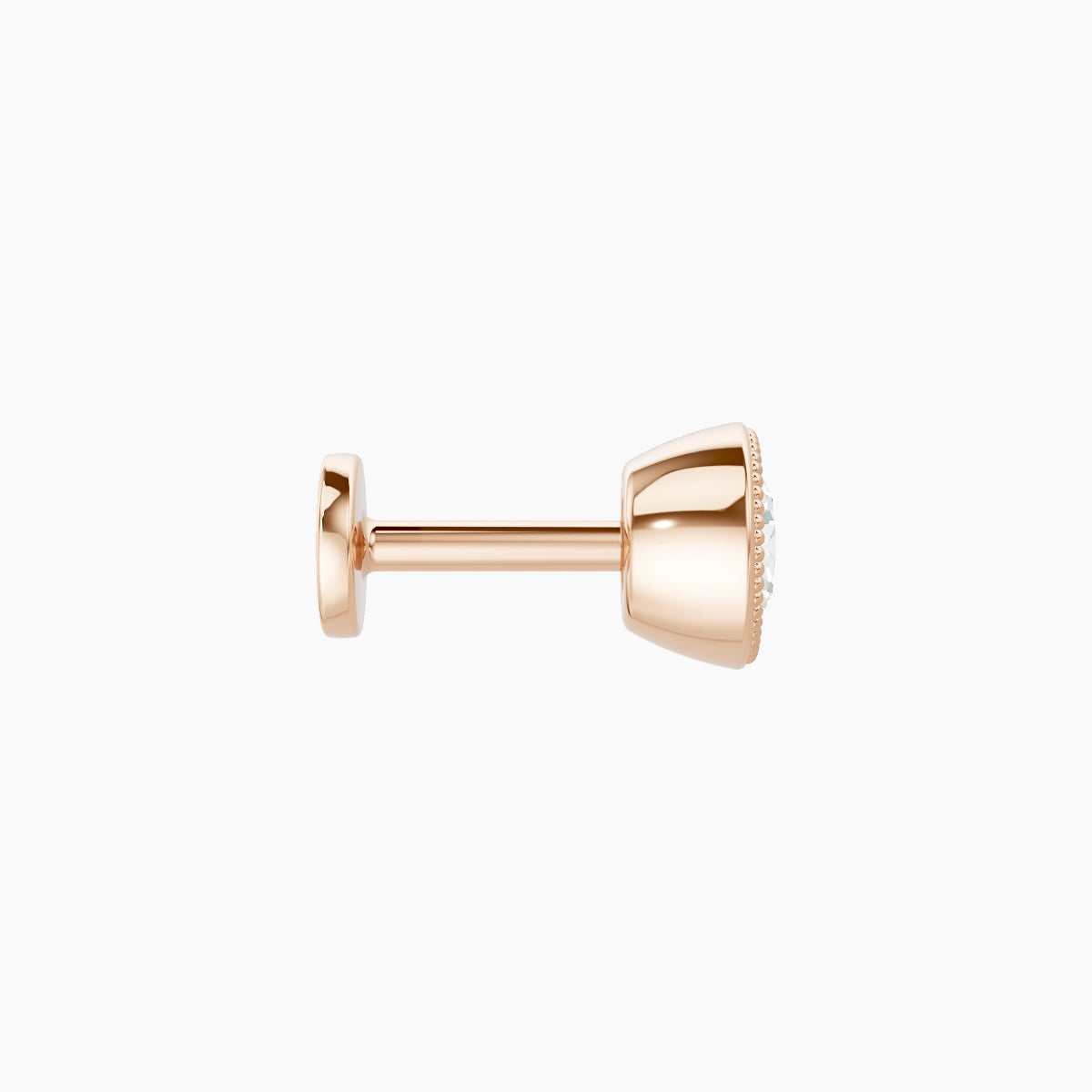 Aya | 18k Rose Gold 5 mm 5 mm Round Diamond Nose Piercing