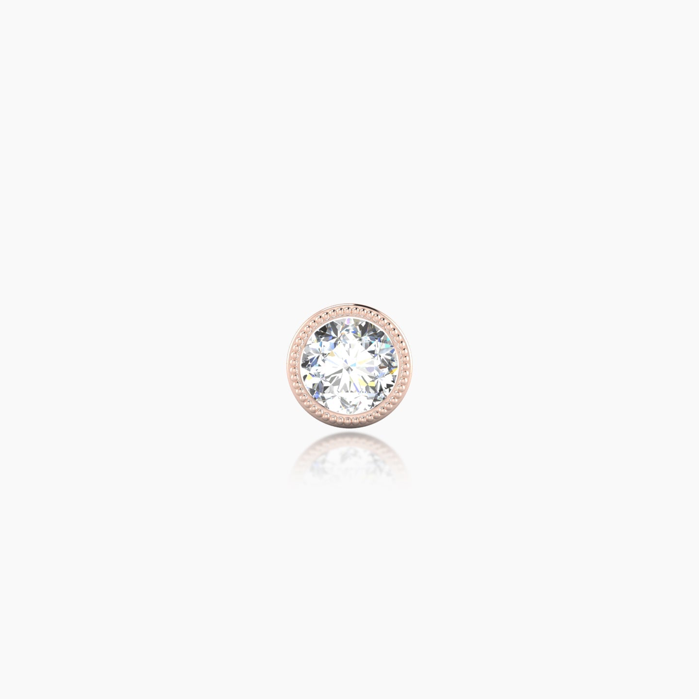 Aya | 18k Rose Gold 5 mm 5 mm Round Diamond Piercing