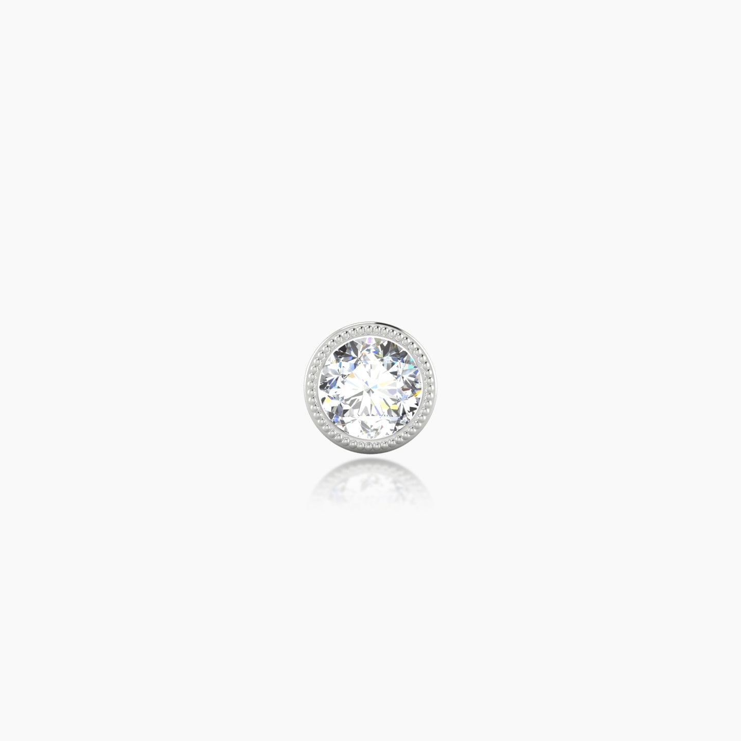 Aya | 18k White Gold 5 mm 5 mm Round Diamond Piercing