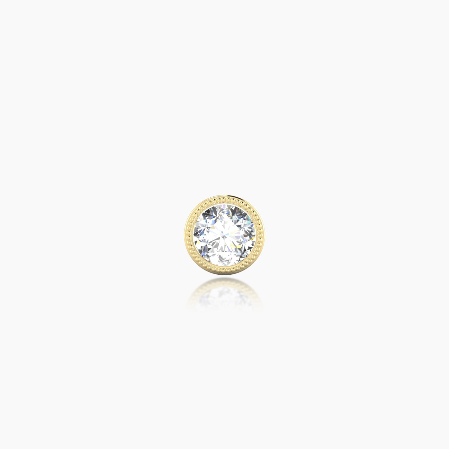 Aya | 18k Yellow Gold 5 mm 5 mm Round Diamond Piercing