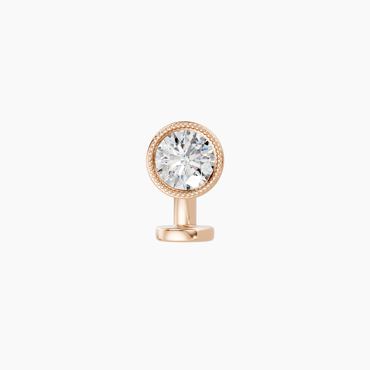 Aya | 18k Rose Gold 5 mm 6 mm Round Diamond Floating Navel Piercing