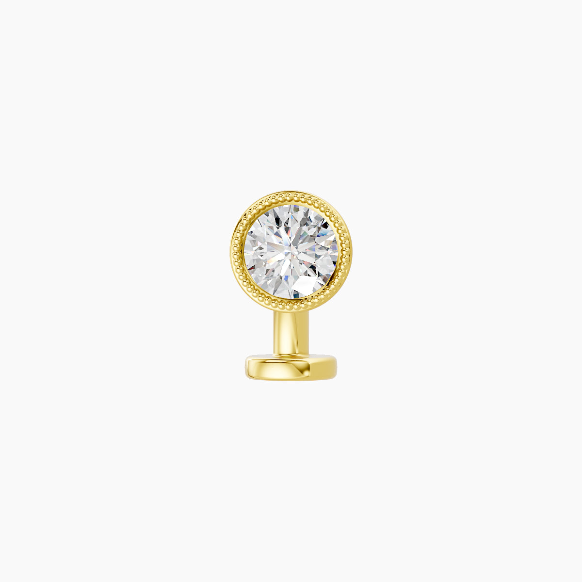 Aya | 18k Yellow Gold 5 mm 6 mm Round Diamond Floating Navel Piercing