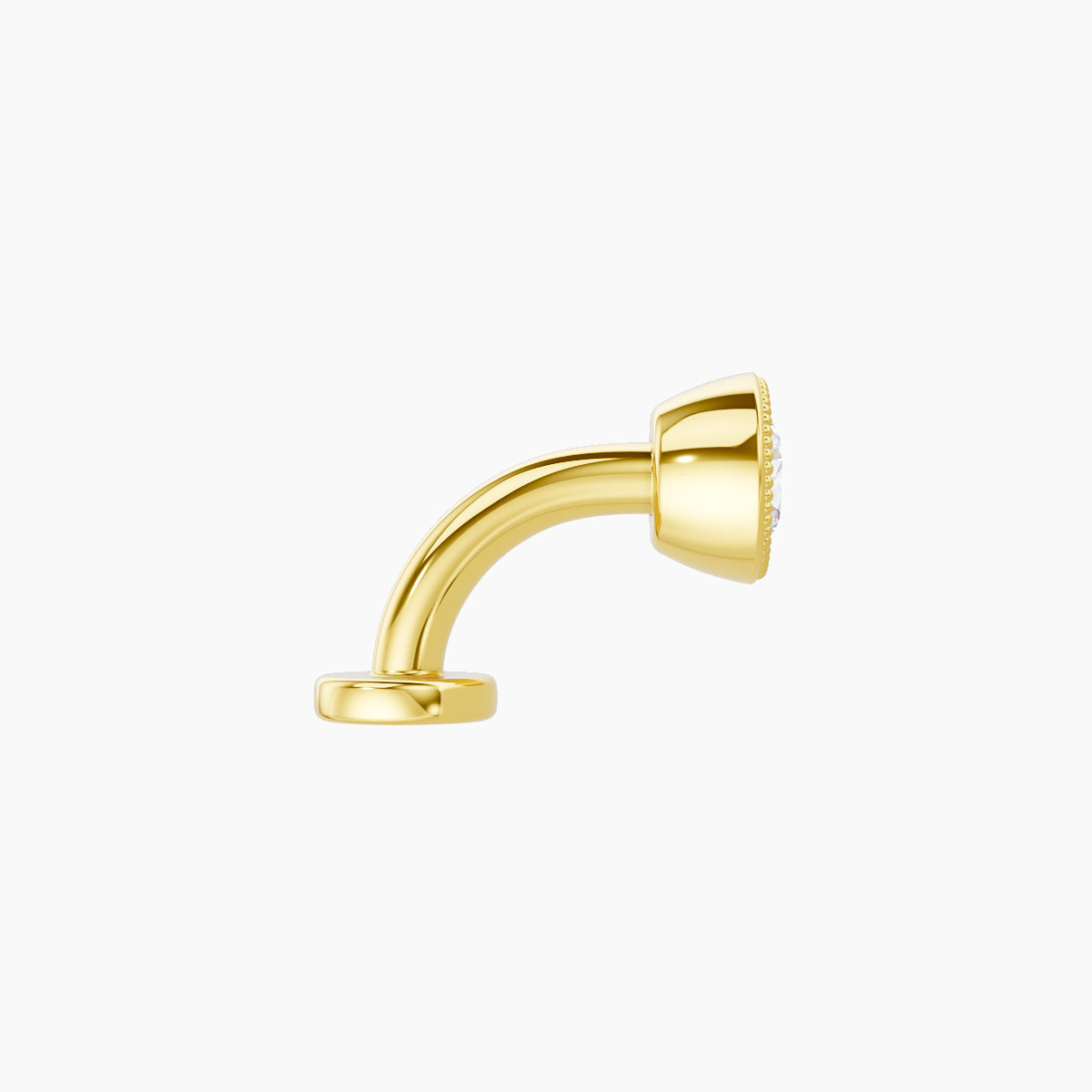 Aya | 18k Yellow Gold 5 mm 6 mm Round Diamond Floating Navel Piercing