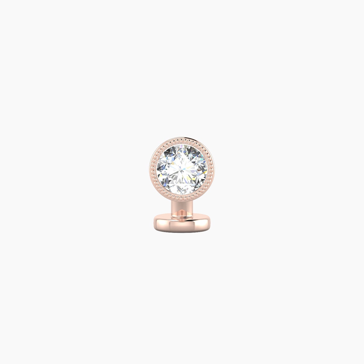 Aya | 18k Rose Gold 5 mm 6 mm Round Diamond Floating Navel Piercing