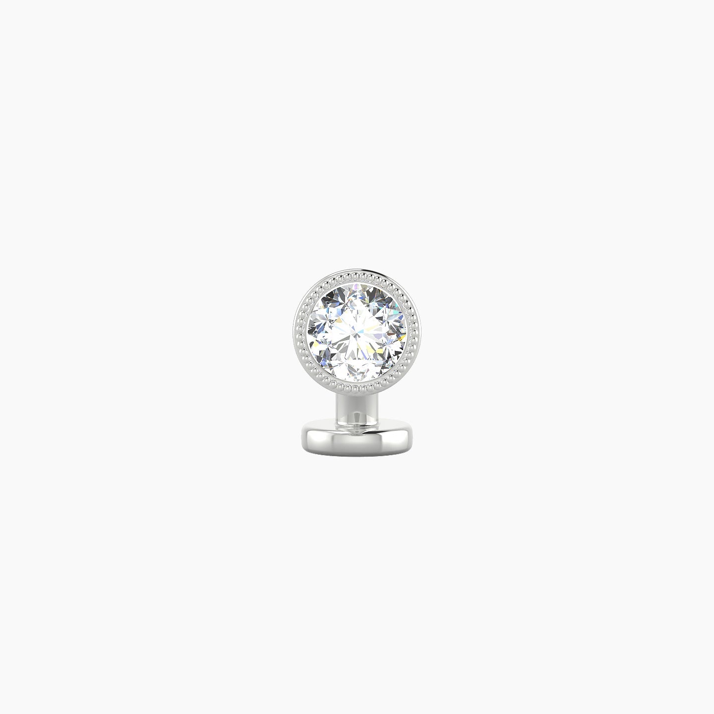 Aya | 18k White Gold 5 mm 6 mm Round Diamond Floating Navel Piercing