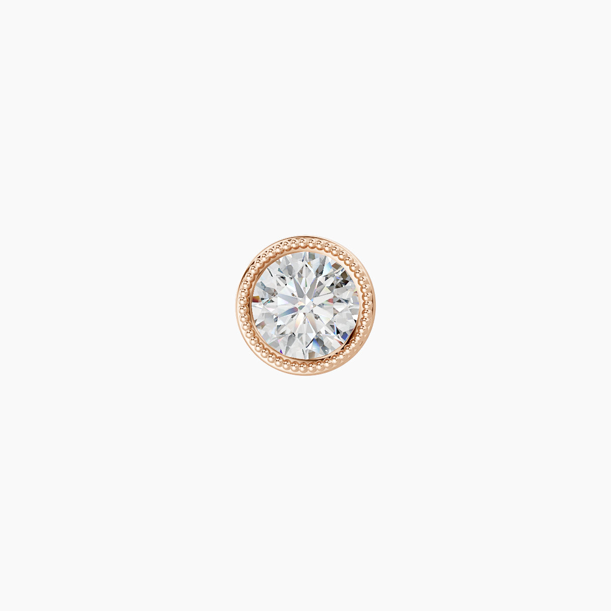 Aya | 18k Rose Gold 5 mm 6.5 mm Round Diamond Nose Piercing