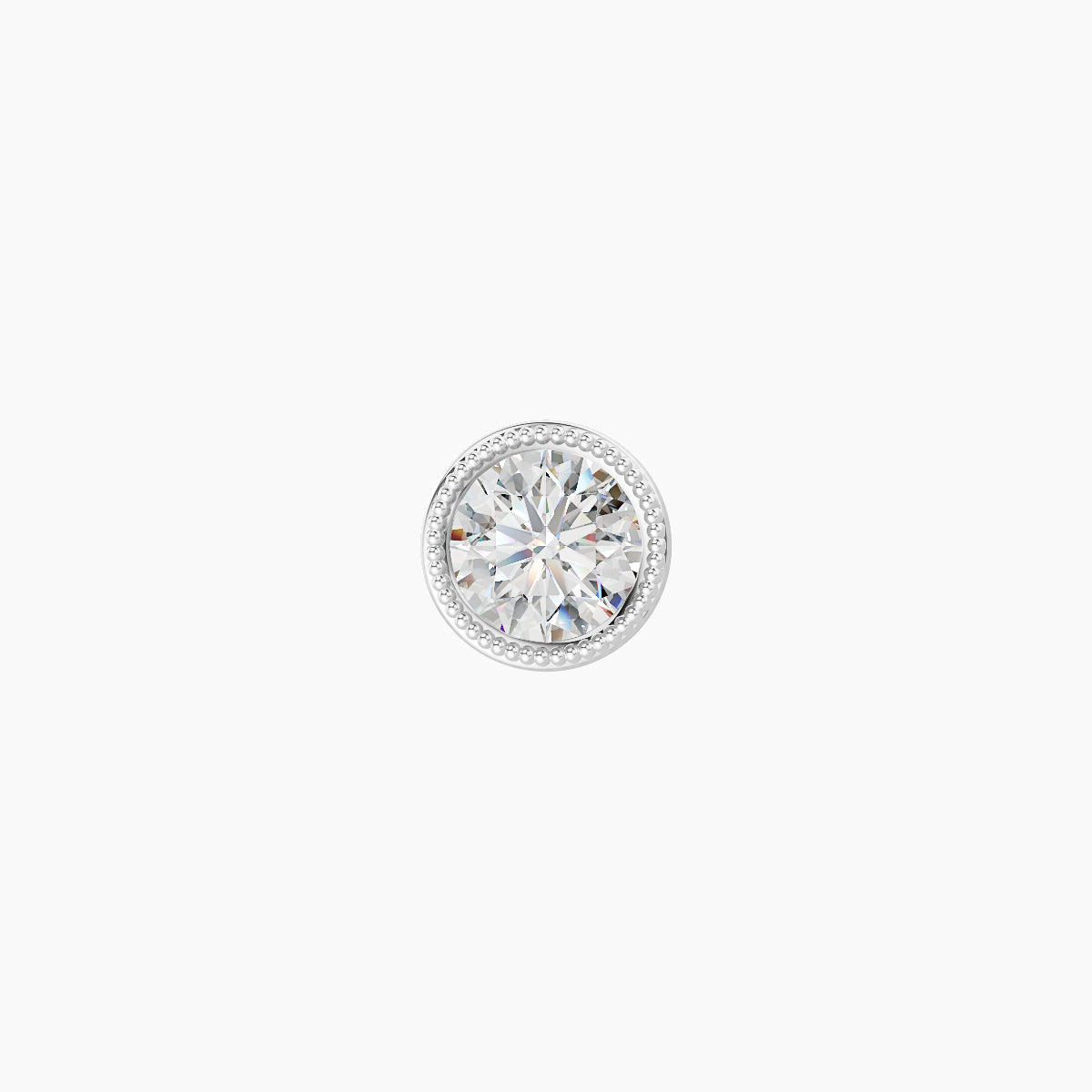 Aya | 18k White Gold 5 mm 6.5 mm Round Diamond Nose Piercing
