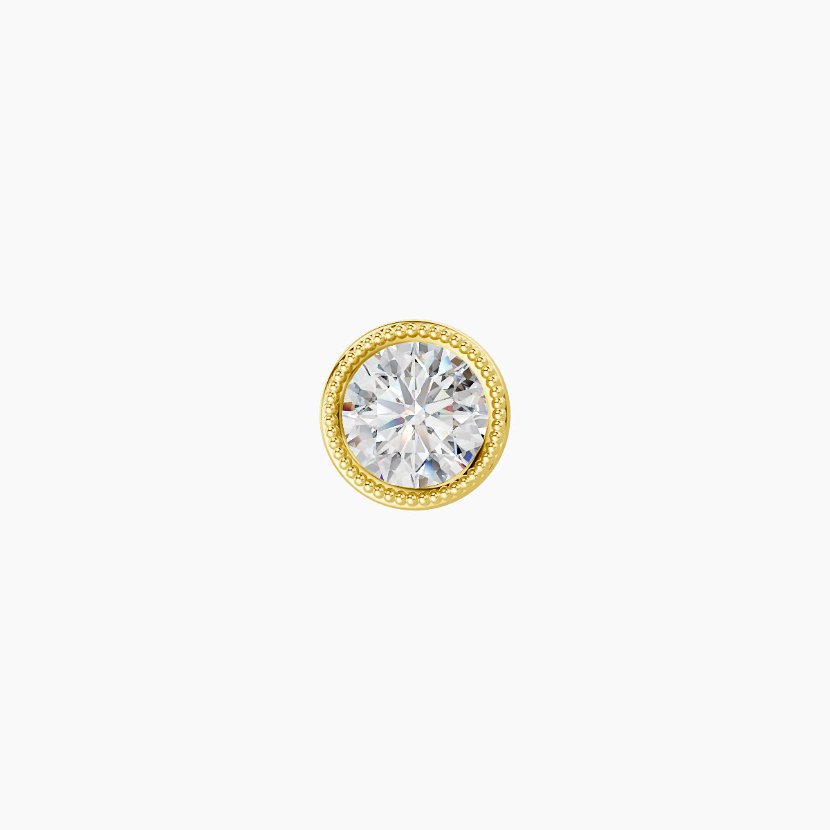 Aya | 18k Yellow Gold 5 mm 6.5 mm Round Diamond Nose Piercing