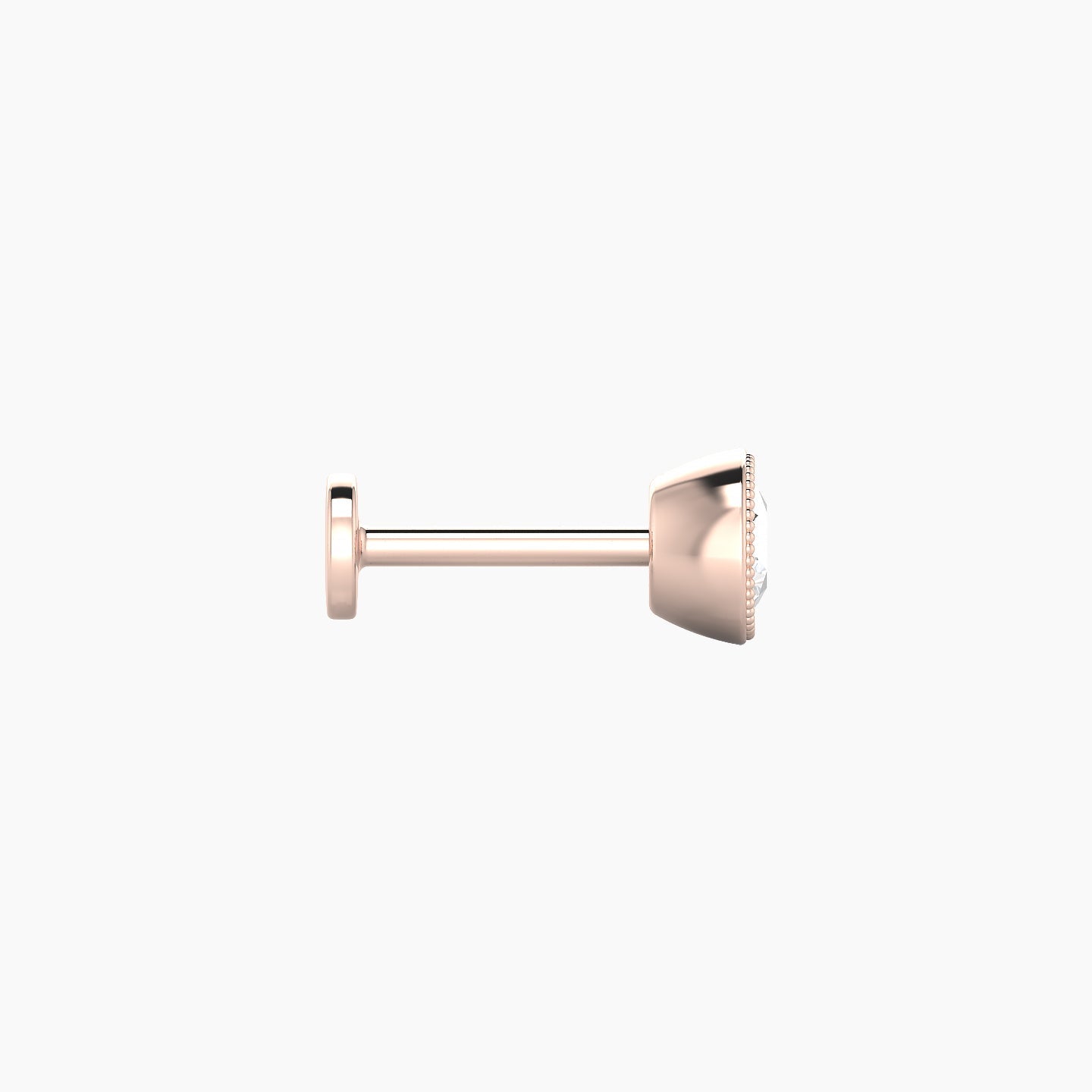 Aya | 18k Rose Gold 5 mm 6.5 mm Round Diamond Piercing