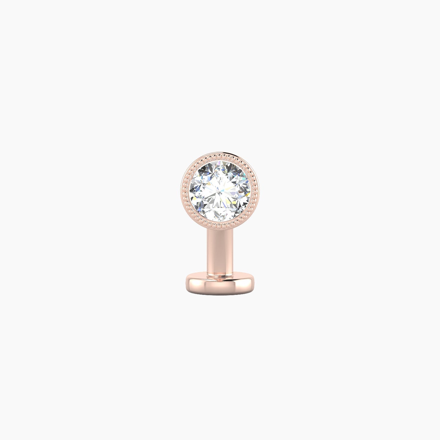 Aya | 18k Rose Gold 5 mm 8 mm Round Diamond Floating Navel Piercing