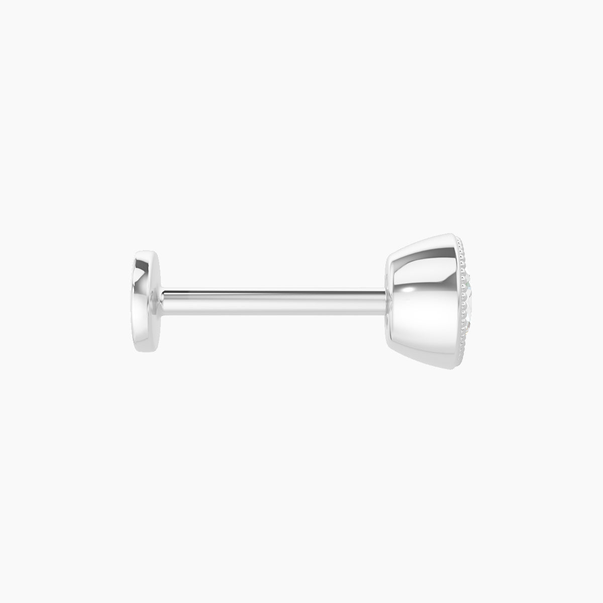 Aya | 18k White Gold 5 mm 8 mm Round Diamond Nose Piercing