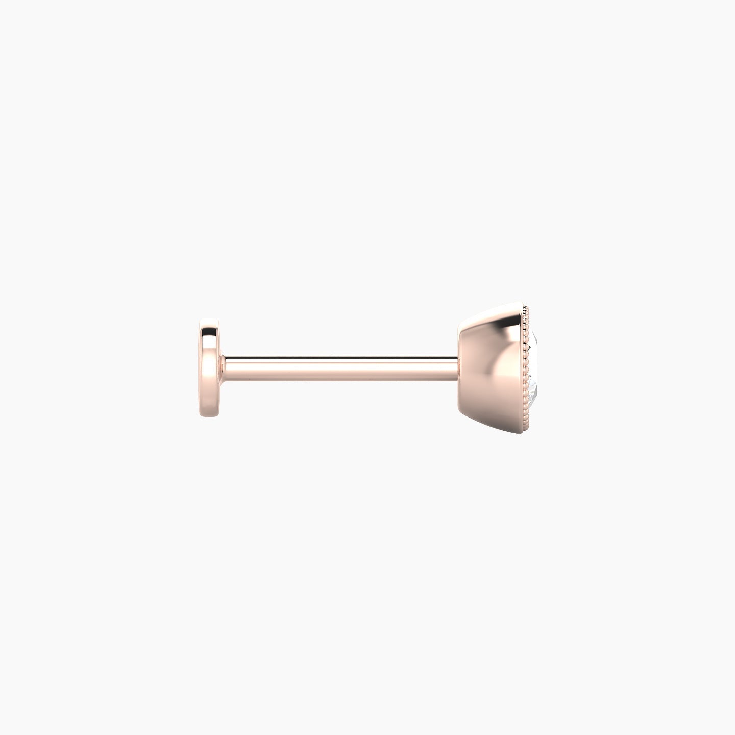 Aya | 18k Rose Gold 5 mm 8 mm Round Diamond Piercing