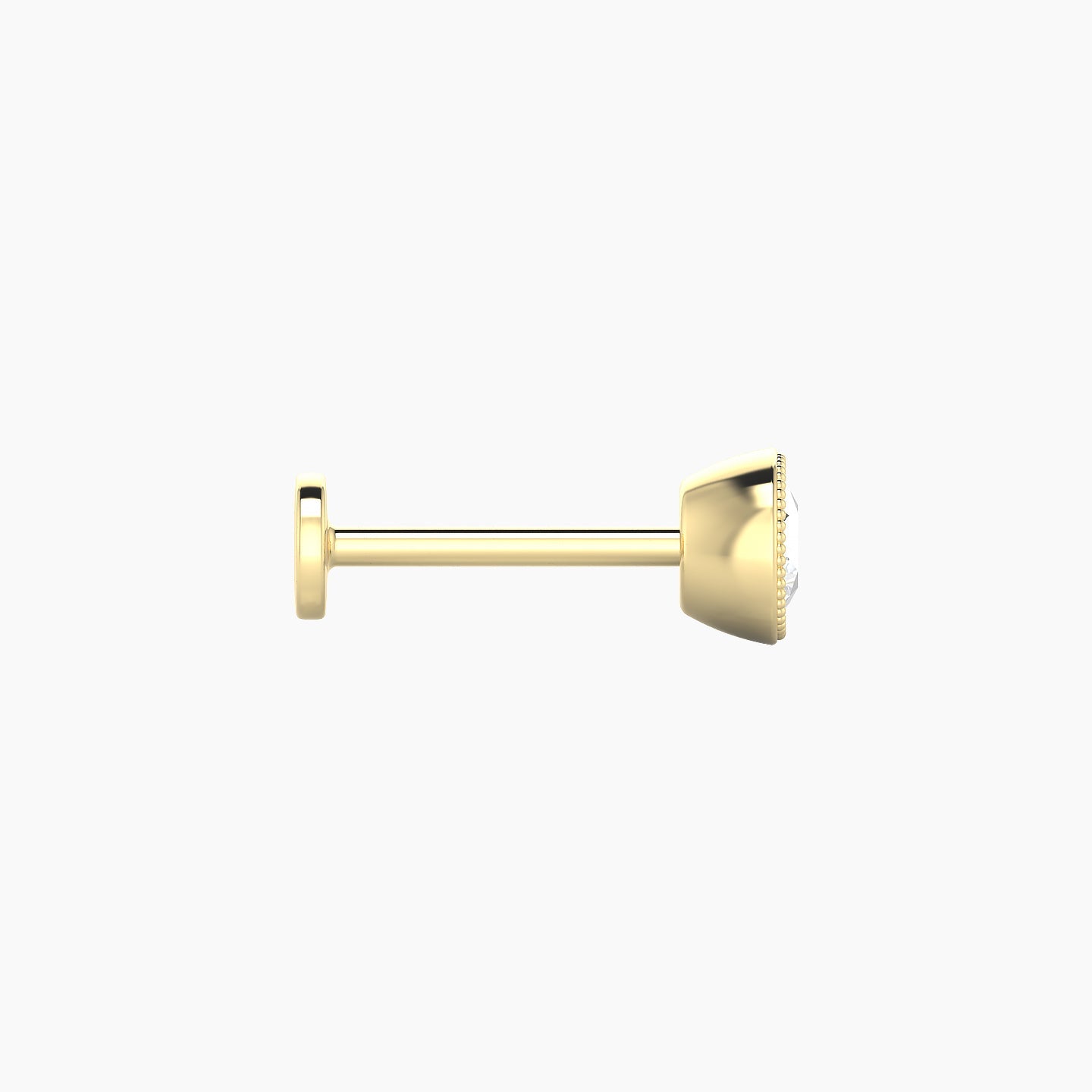 Aya | 18k Yellow Gold 5 mm 8 mm Round Diamond Piercing