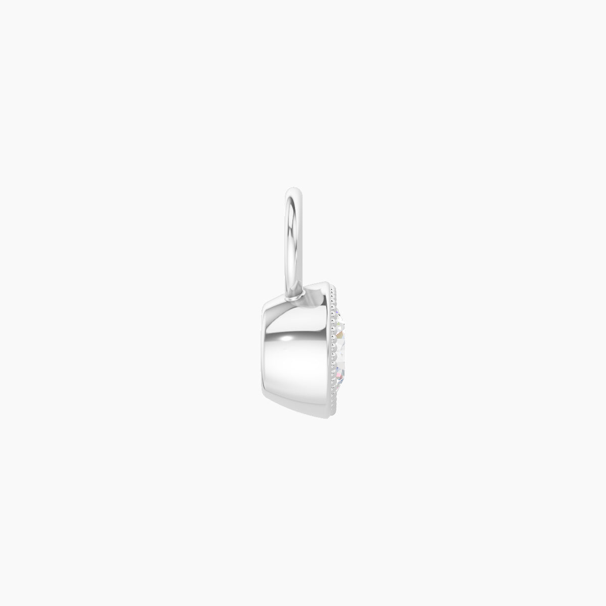 Aya | 18k White Gold 5 mm Round Diamond Charm