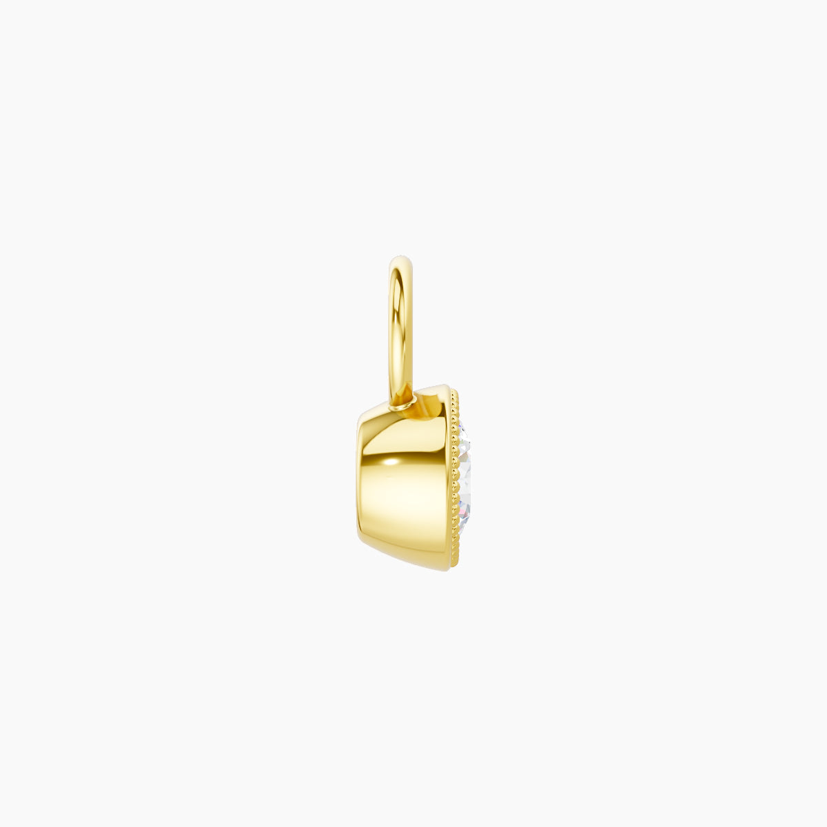 Aya | 18k Yellow Gold 5 mm Round Diamond Charm