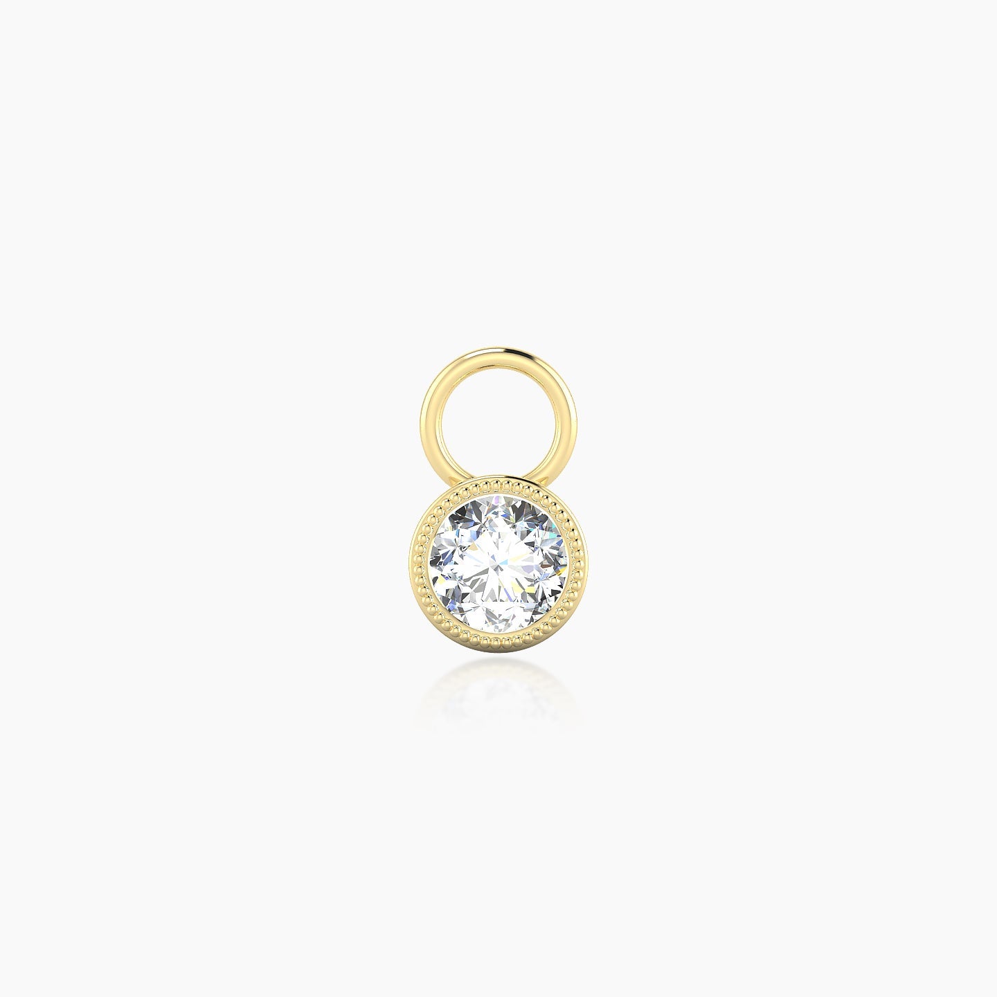 Aya | 18k Yellow Gold 5 mm Round Diamond Charm