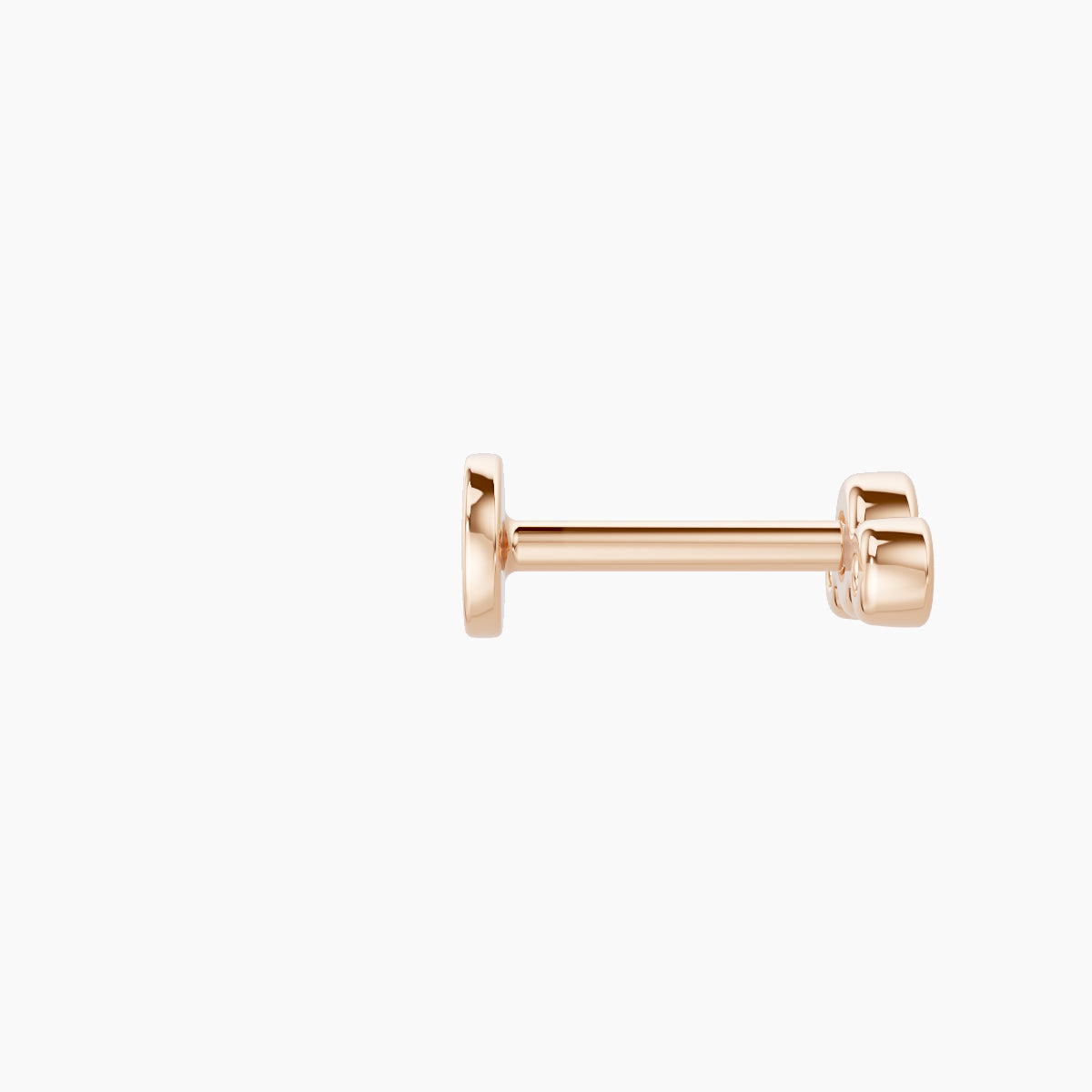 Bast | 18k Rose Gold 6.5 mm 6.5 mm Trilogy Diamond Piercing