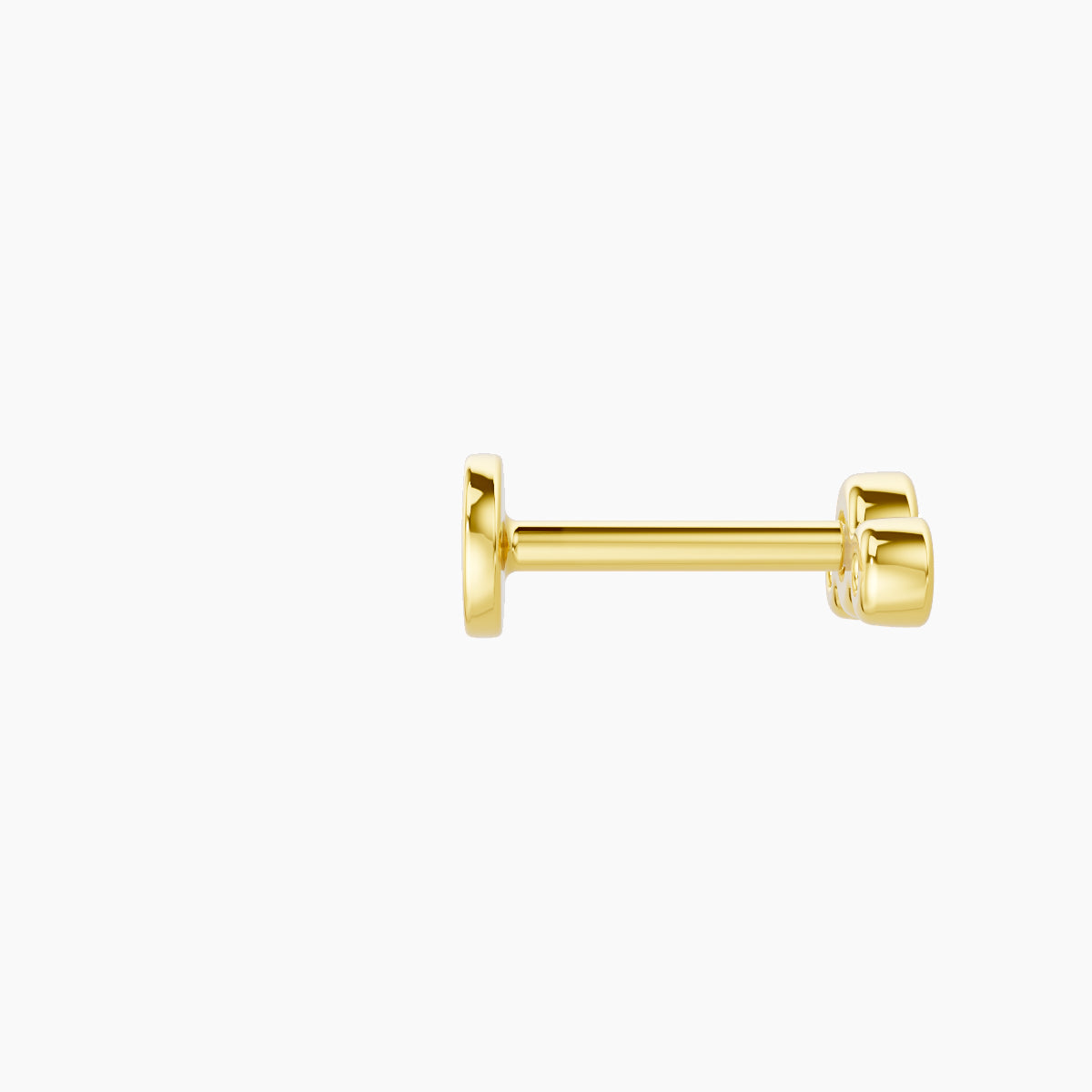 Bast | 18k Yellow Gold 6.5 mm 6.5 mm Trilogy Diamond Piercing