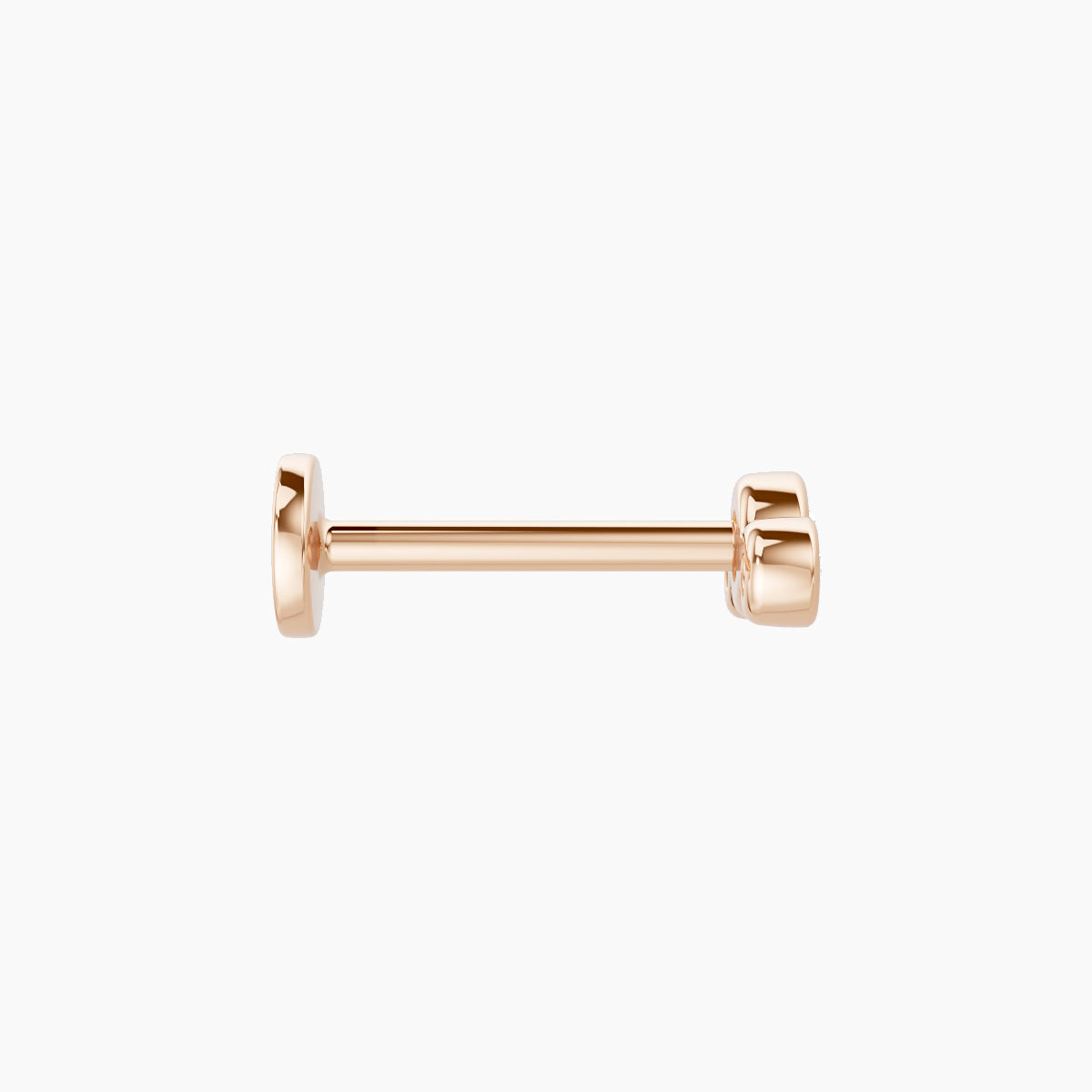 Bast | 18k Rose Gold 6.5 mm 8 mm Trilogy Diamond Piercing