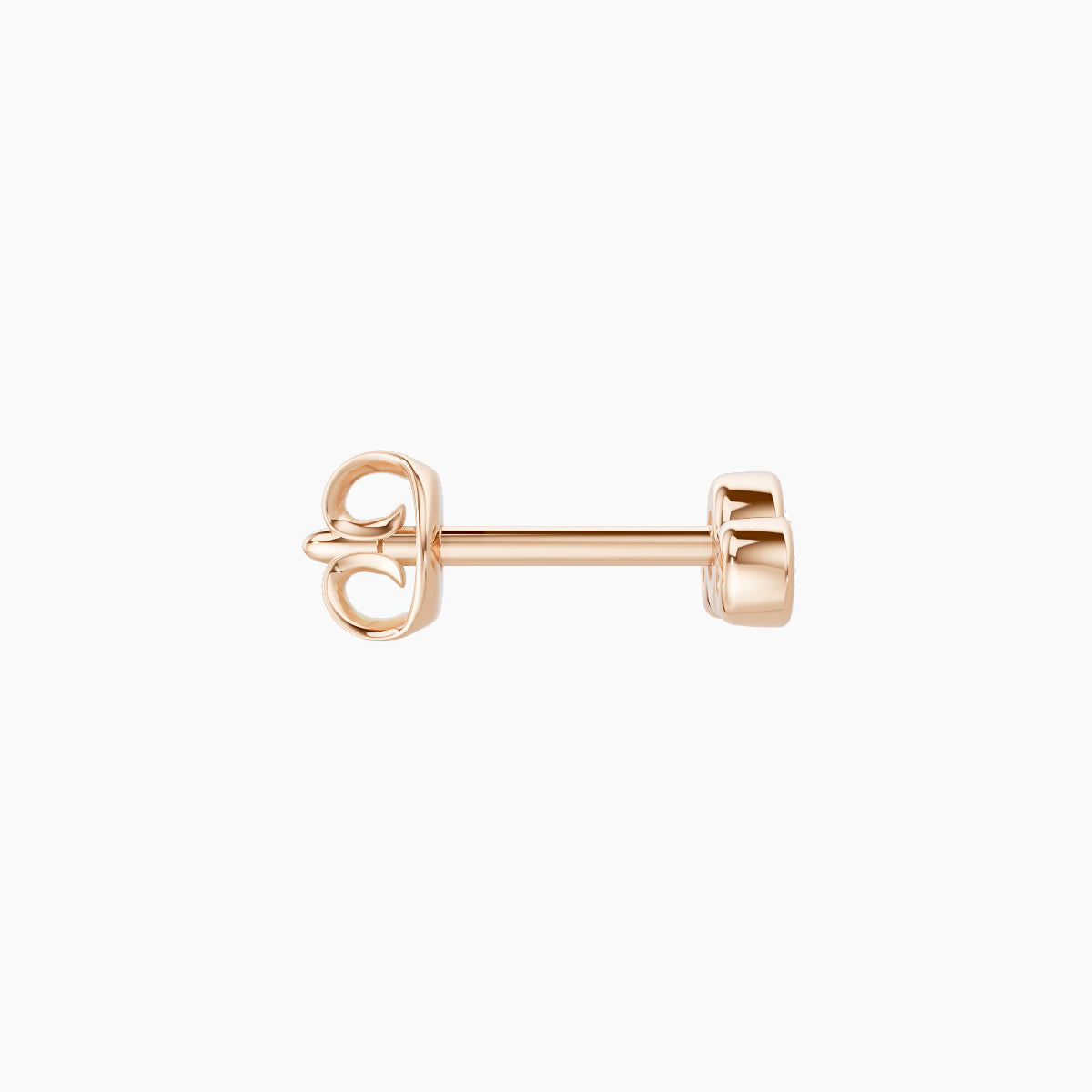 Bast | 18k Rose Gold 6.5 mm Trilogy Diamond Earring