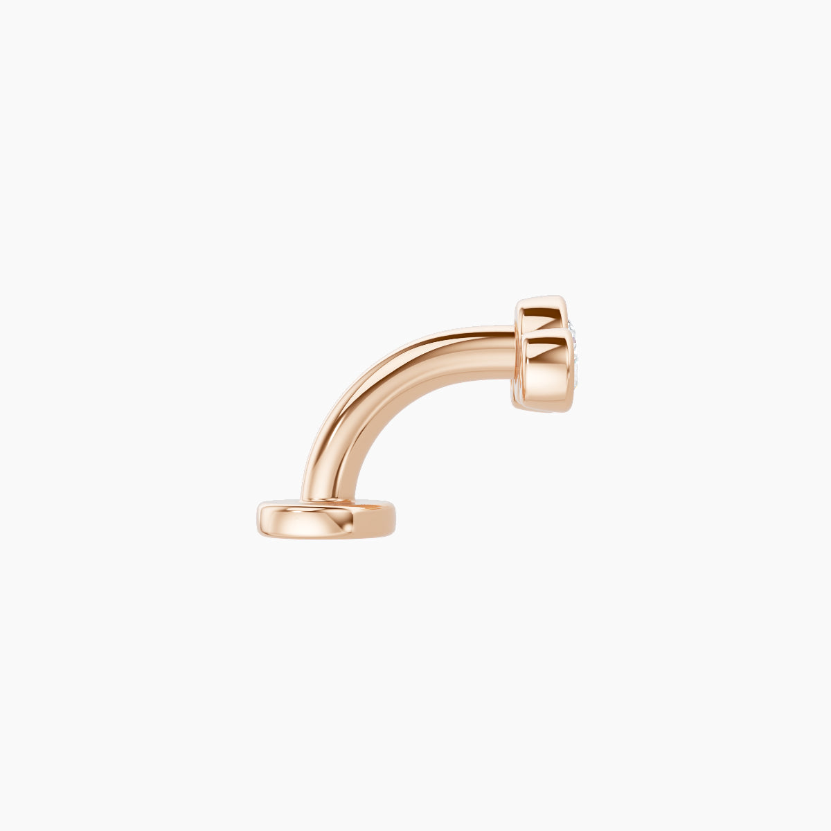 Bast | 18k Rose Gold 7.5 mm 6 mm Trilogy Diamond Floating Navel Piercing