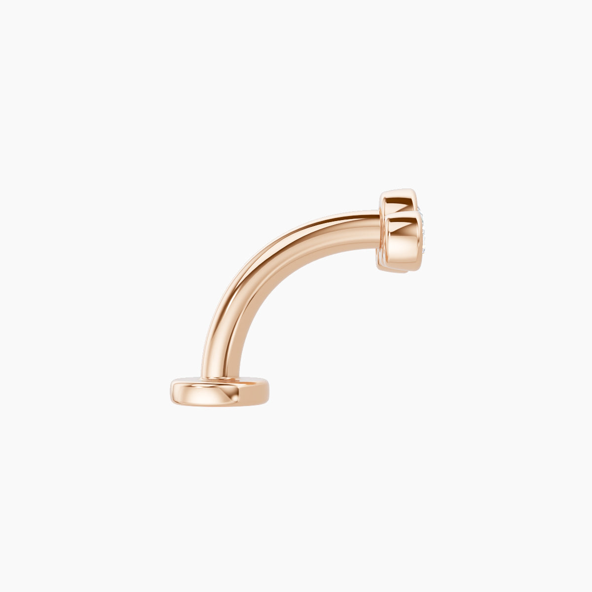 Bast | 18k Rose Gold 7.5 mm 8 mm Trilogy Diamond Floating Navel Piercing