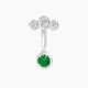 Bast | Trilogy Emerald & Diamond Rook Piercing