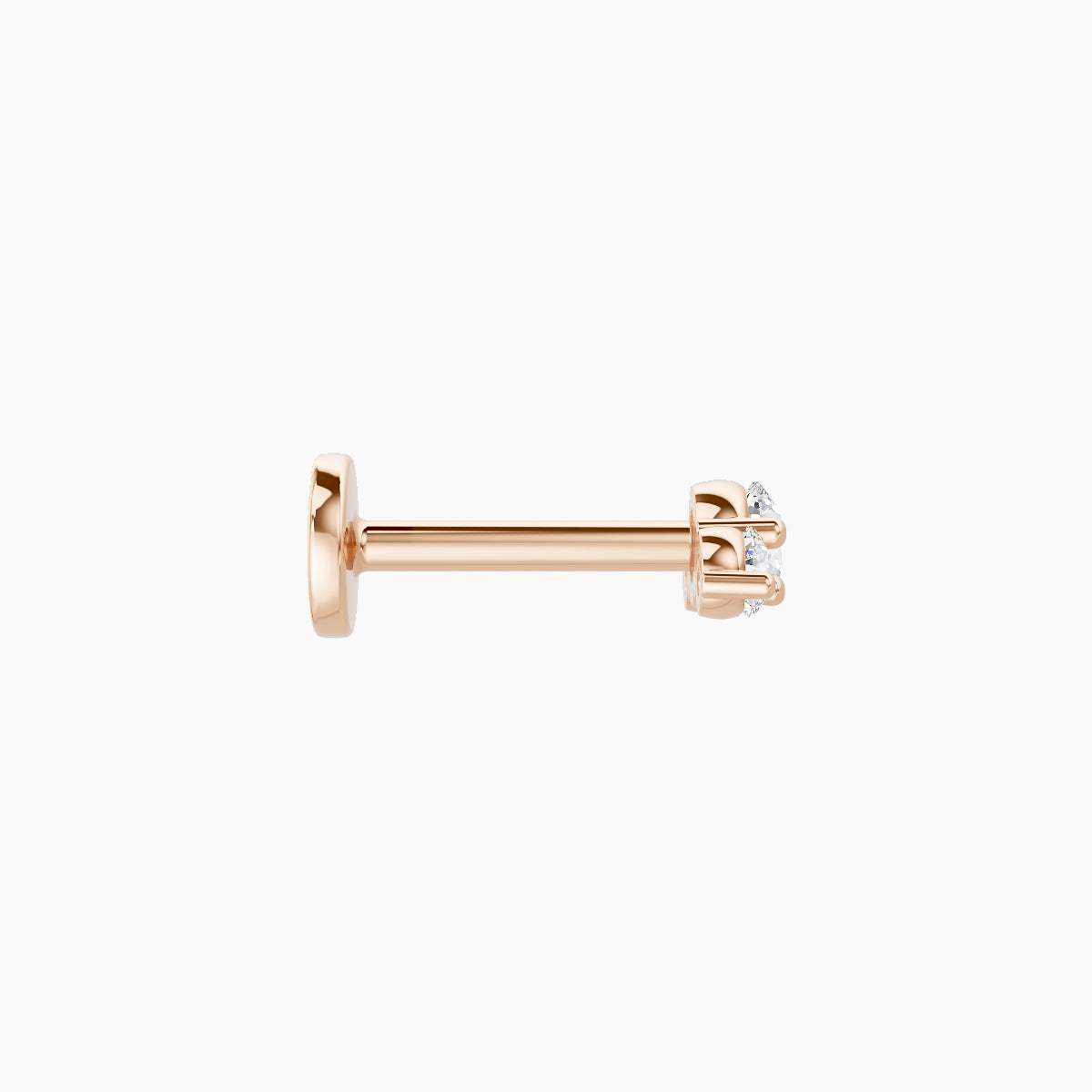 Bastet | 18k Rose Gold 6.5 mm 6.5 mm Trilogy Diamond Piercing