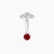 Bastet | Trilogy Ruby & Diamond Rook Piercing